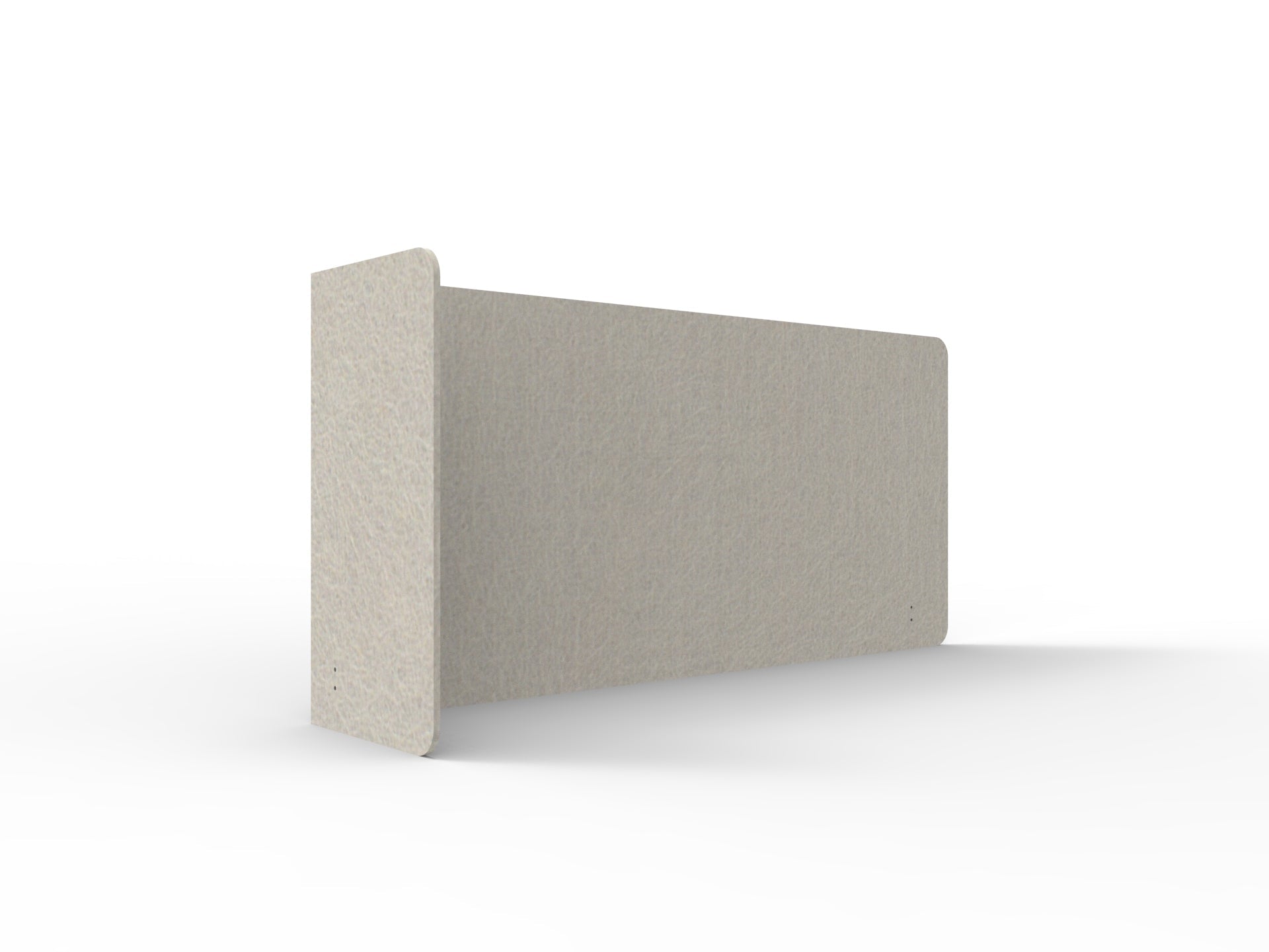 Acouline Single End Wrap Screen - 90 Deg. Cut Left Hand Return 2200mm W x 800mm H x 12mm T Mist | Office Furniture Designs