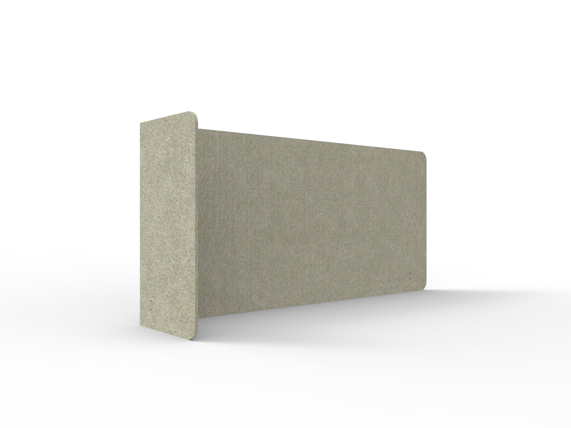 Acouline Single End Wrap Screen - 90 Deg. Cut Left Hand Return 2200mm W x 800mm H x 12mm T Moss | Office Furniture Designs