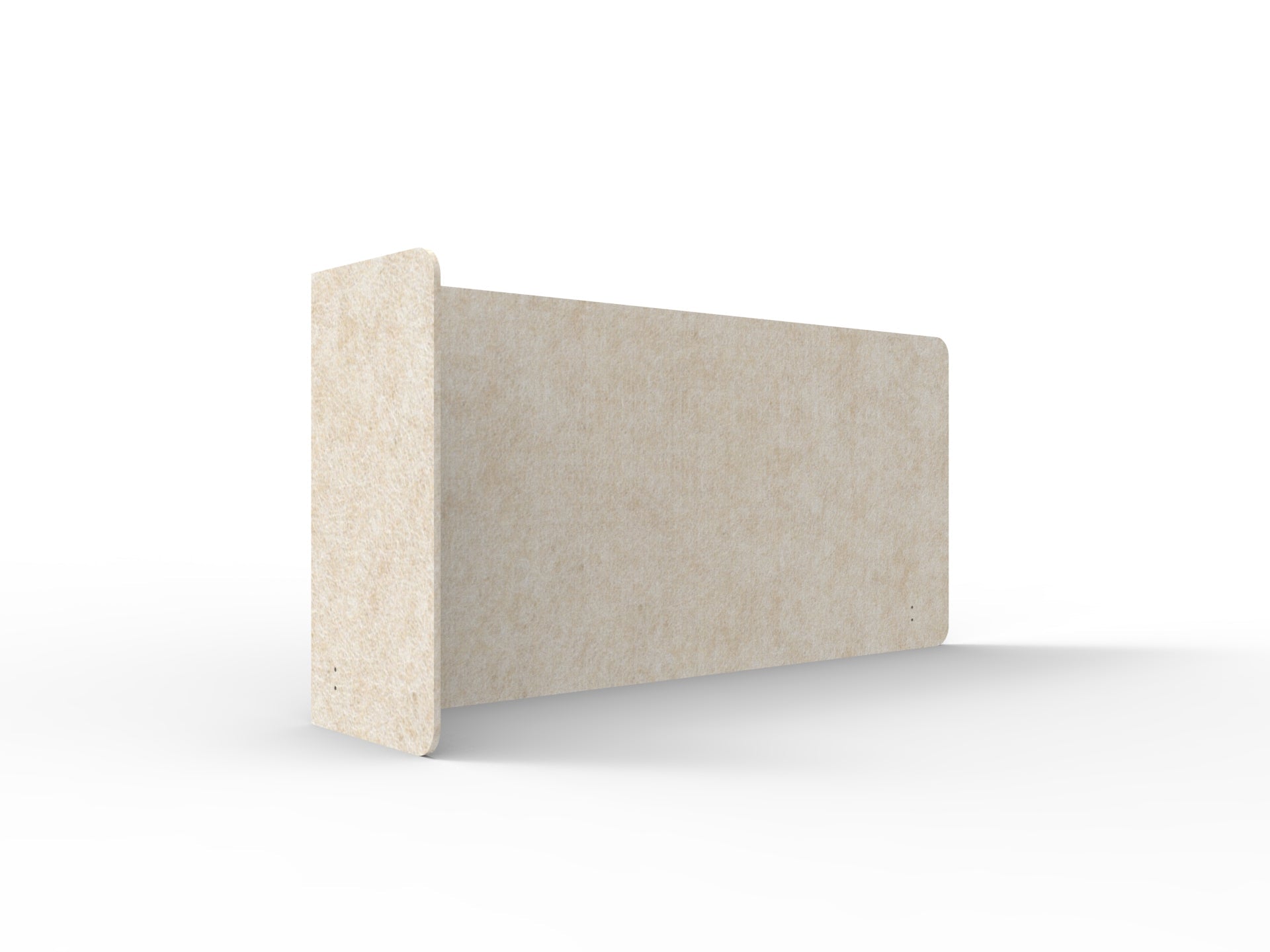 Acouline Single End Wrap Screen - 90 Deg. Cut Left Hand Return 2200mm W x 800mm H x 12mm T Truffle | Office Furniture Designs