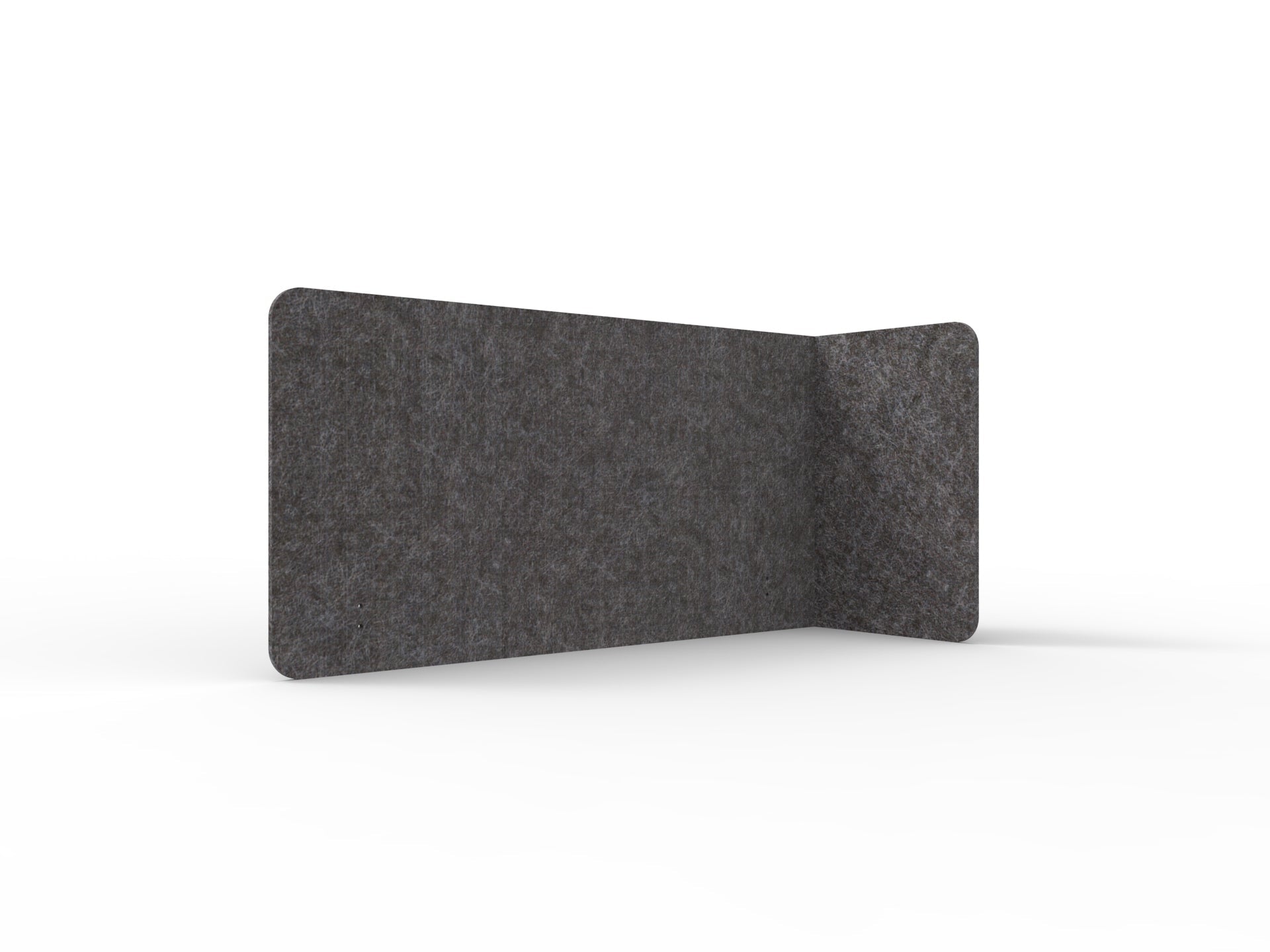 Acouline Single End Wrap Screen - 90 Deg. Cut Right Hand Return 1600mm W x 600mm H x 12mm T Char | Office Furniture Designs