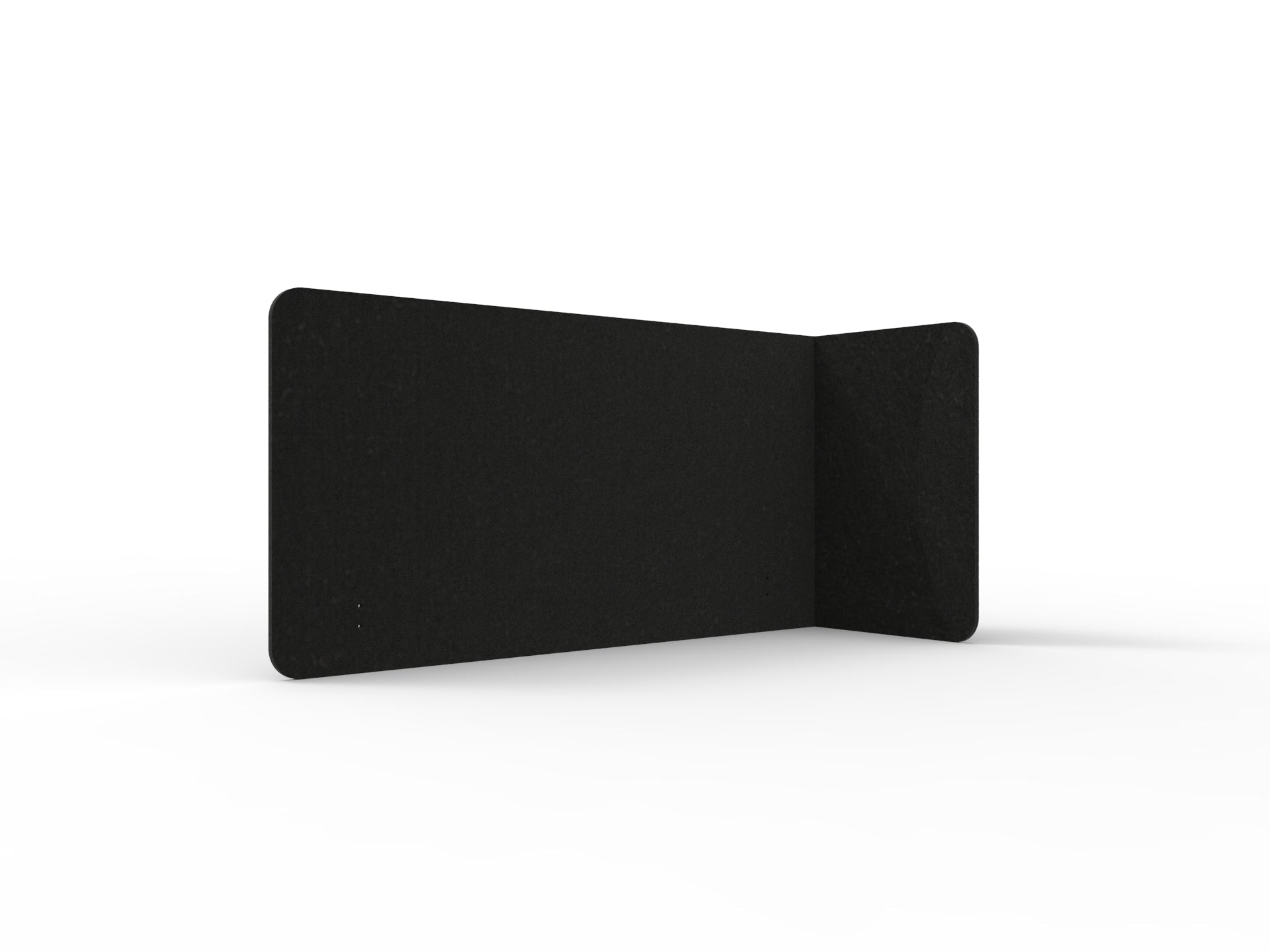 Acouline Single End Wrap Screen - 90 Deg. Cut Right Hand Return 1600mm W x 600mm H x 12mm T Coal | Office Furniture Designs