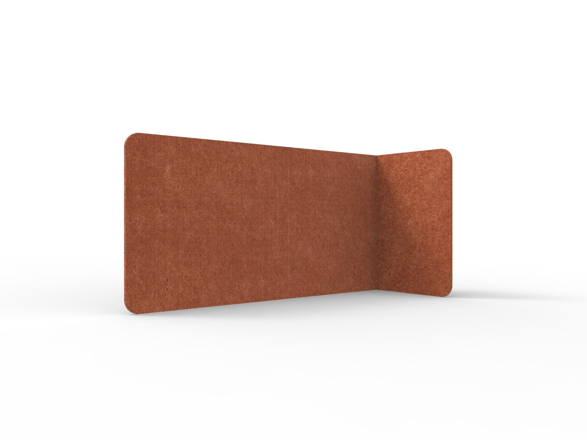 Acouline Single End Wrap Screen - 90 Deg. Cut Right Hand Return 1600mm W x 600mm H x 12mm T Ember | Office Furniture Designs