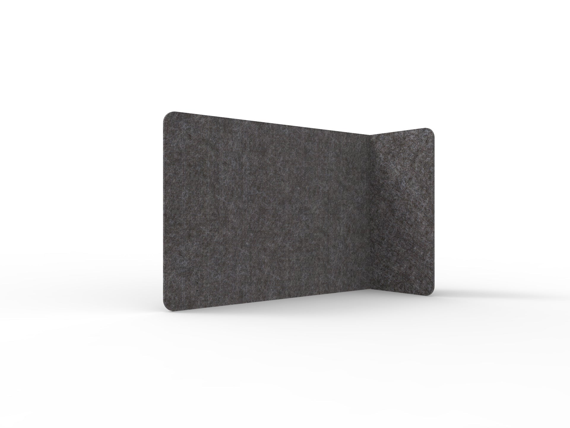 Acouline Single End Wrap Screen - 90 Deg. Cut Right Hand Return 1600mm W x 800mm H x 12mm T Char | Office Furniture Designs