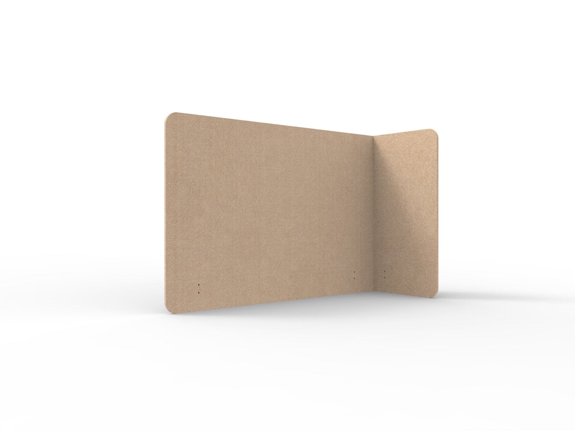 Acouline Single End Wrap Screen - 90 Deg. Cut Right Hand Return 1600mm W x 800mm H x 12mm T Clay | Office Furniture Designs