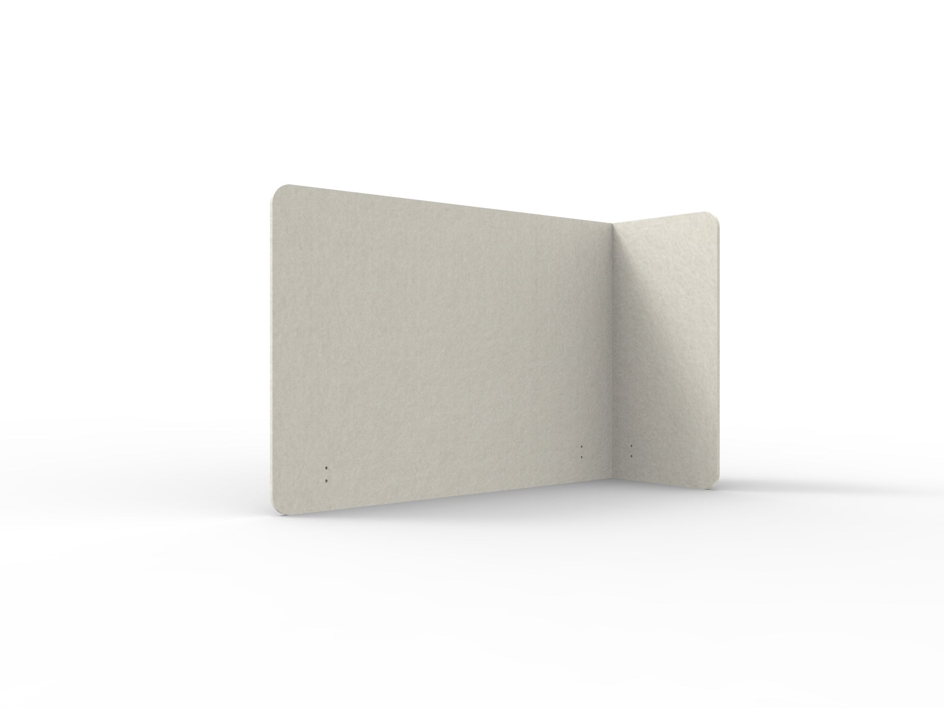 Acouline Single End Wrap Screen - 90 Deg. Cut Right Hand Return 1600mm W x 800mm H x 12mm T Frost | Office Furniture Designs