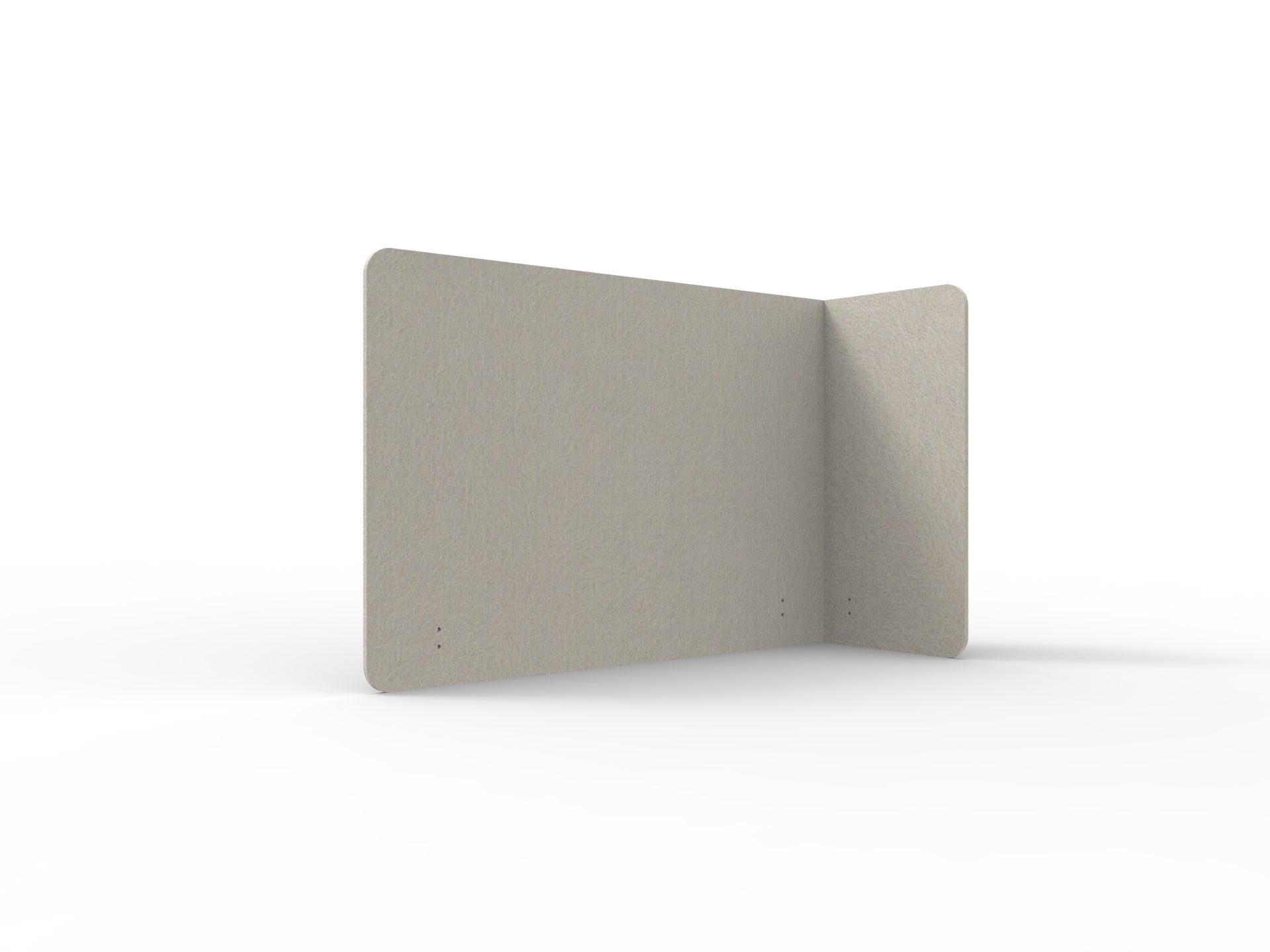 Acouline Single End Wrap Screen - 90 Deg. Cut Right Hand Return 1600mm W x 800mm H x 12mm T Frost | Office Furniture Designs
