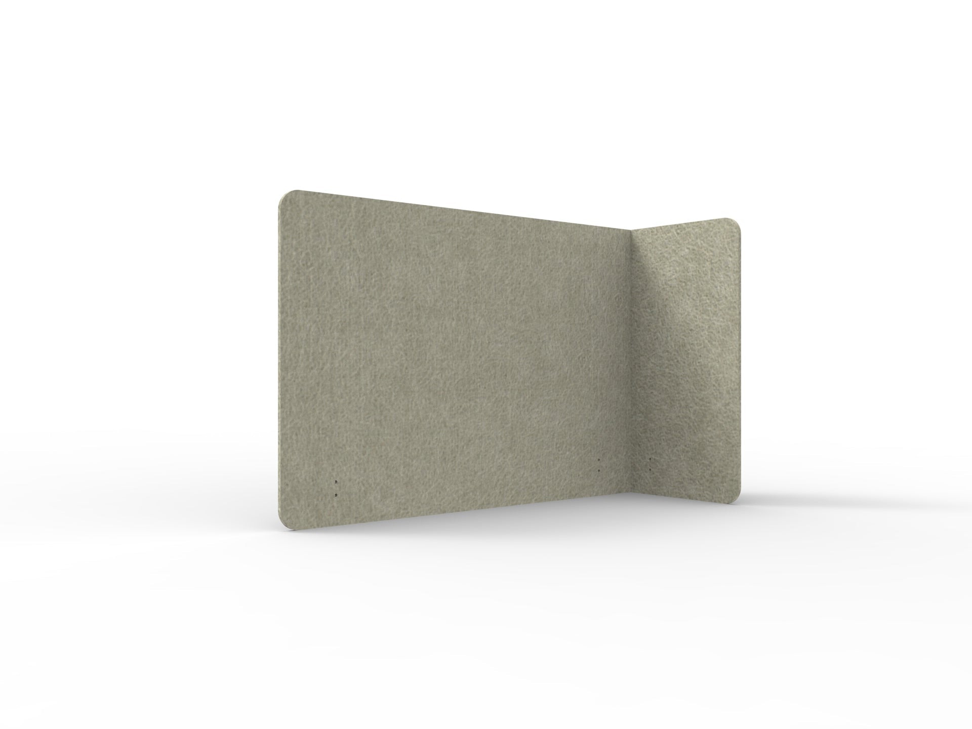 Acouline Single End Wrap Screen - 90 Deg. Cut Right Hand Return 1600mm W x 800mm H x 12mm T Moss | Office Furniture Designs