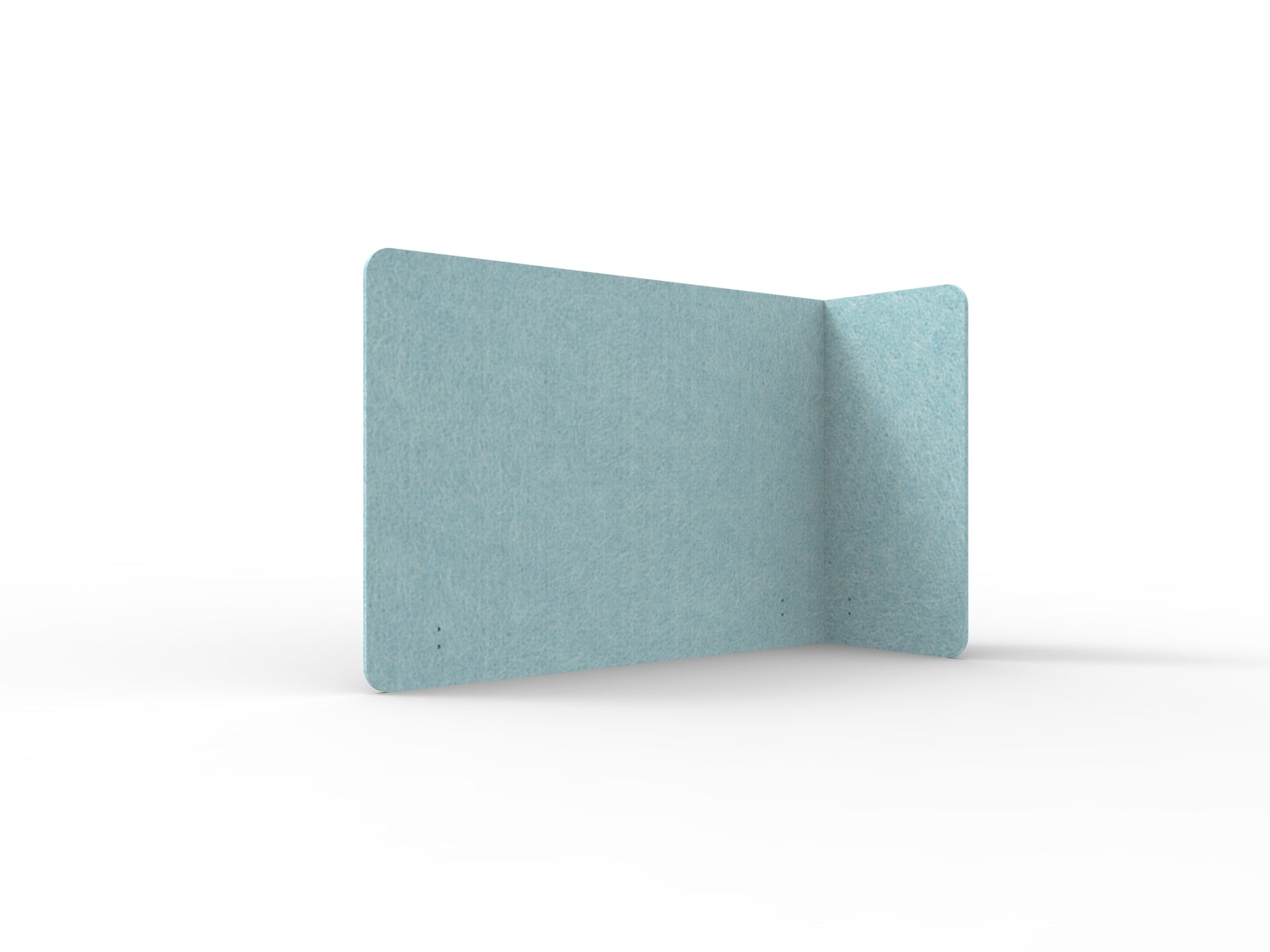 Acouline Single End Wrap Screen - 90 Deg. Cut Right Hand Return 1600mm W x 800mm H x 12mm T Stream | Office Furniture Designs