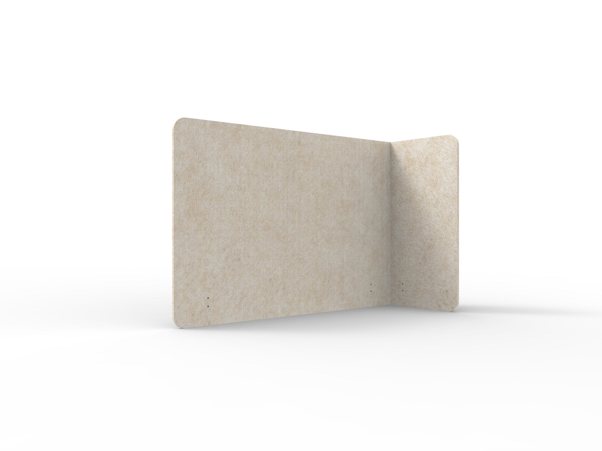 Acouline Single End Wrap Screen - 90 Deg. Cut Right Hand Return 1600mm W x 800mm H x 12mm T Truffle | Office Furniture Designs