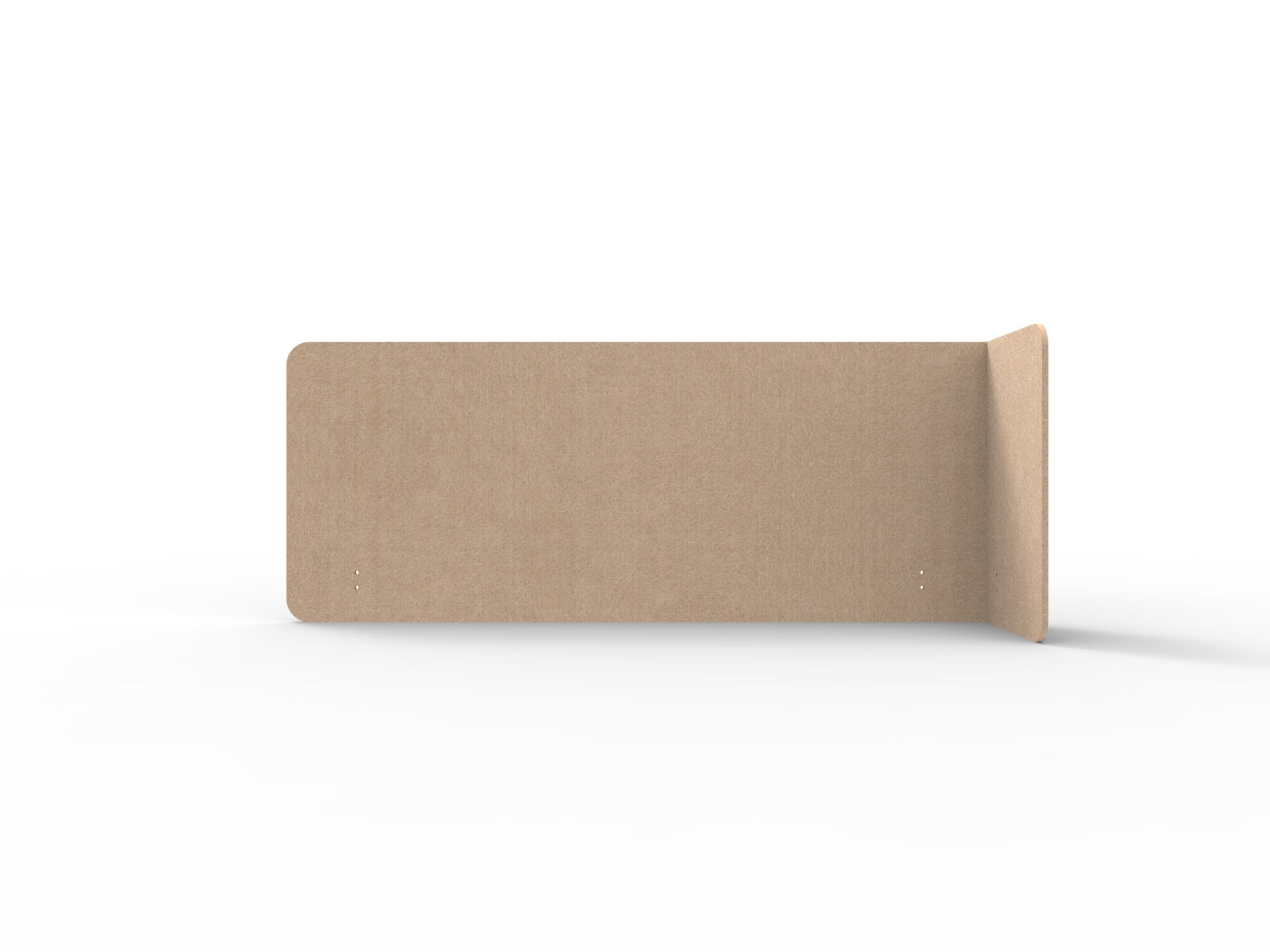 Acouline Single End Wrap Screen - 90 Deg. Cut Right Hand Return 1900mm W x 600mm H x 12mm T Clay | Office Furniture Designs