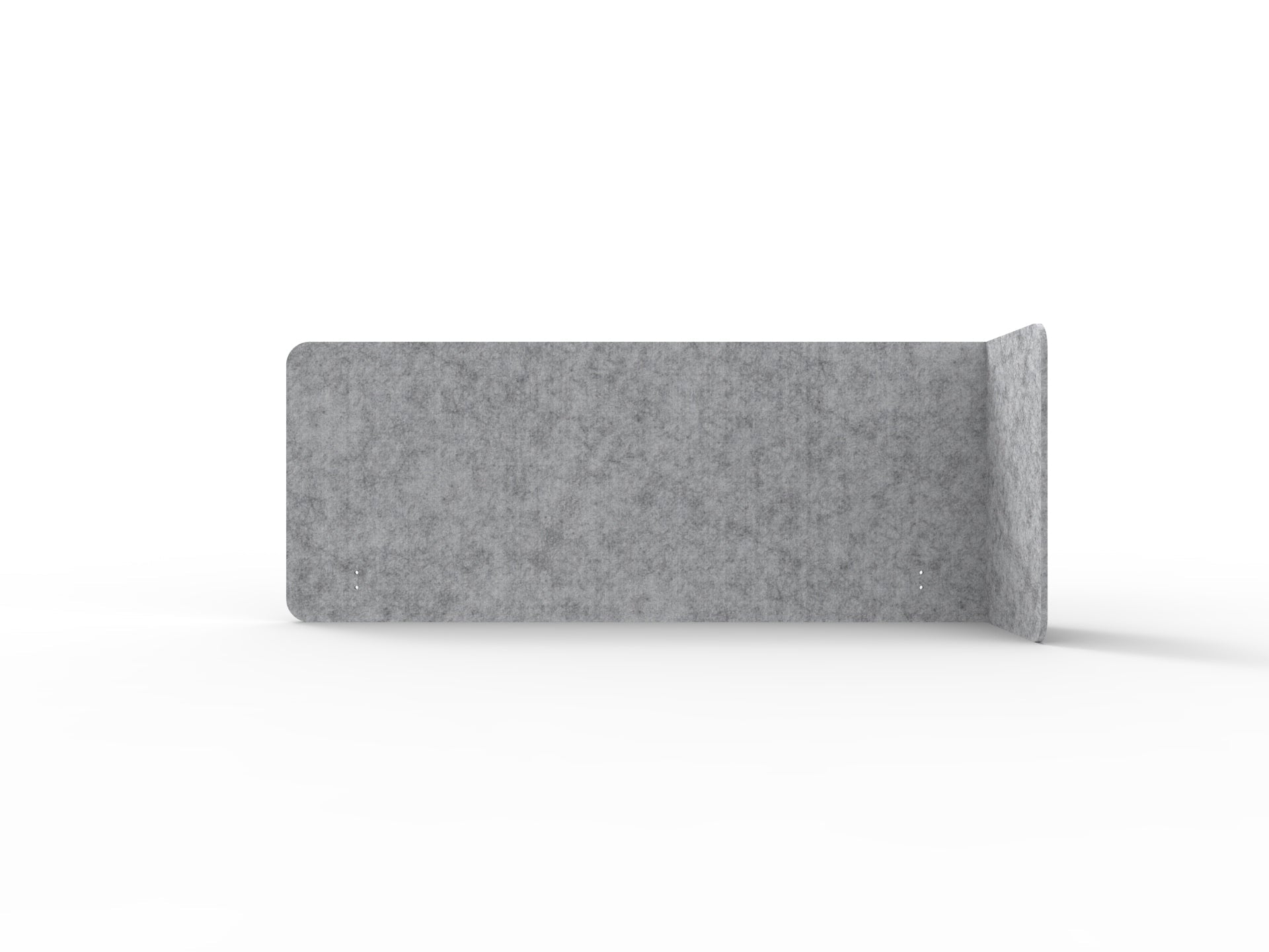 Acouline Single End Wrap Screen - 90 Deg. Cut Right Hand Return 1900mm W x 600mm H x 12mm T Flint | Office Furniture Designs