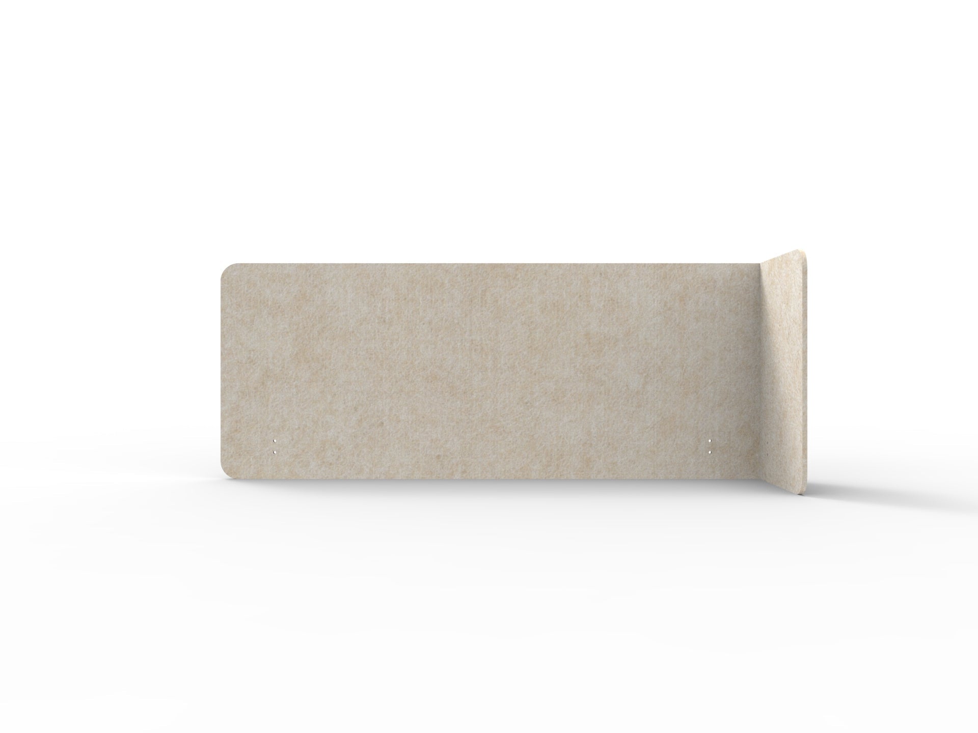 Acouline Single End Wrap Screen - 90 Deg. Cut Right Hand Return 1900mm W x 600mm H x 12mm T Truffle | Office Furniture Designs