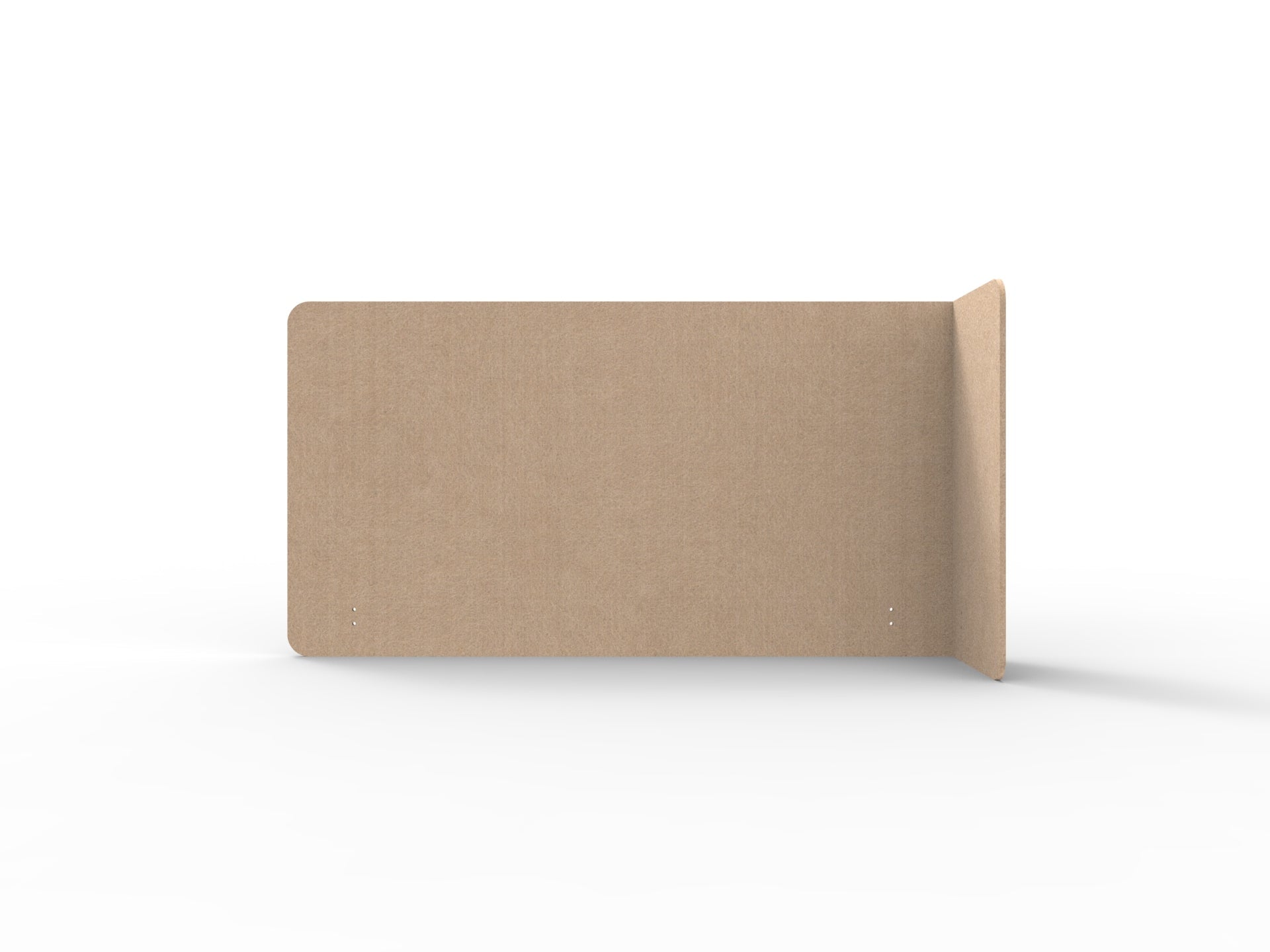 Acouline Single End Wrap Screen - 90 Deg. Cut Right Hand Return 1900mm W x 800mm H x 12mm T Clay | Office Furniture Designs