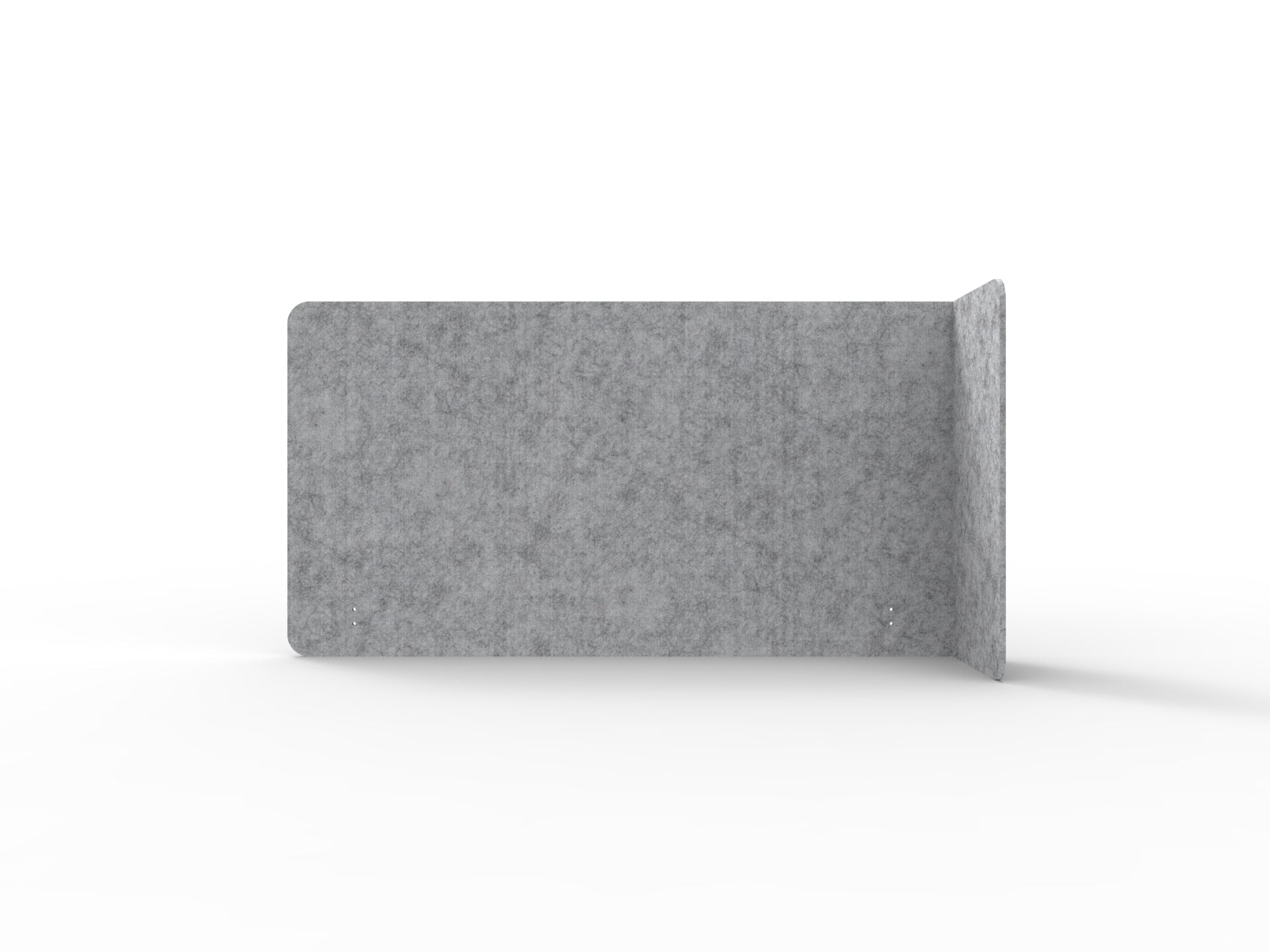 Acouline Single End Wrap Screen - 90 Deg. Cut Right Hand Return 1900mm W x 800mm H x 12mm T Flint | Office Furniture Designs