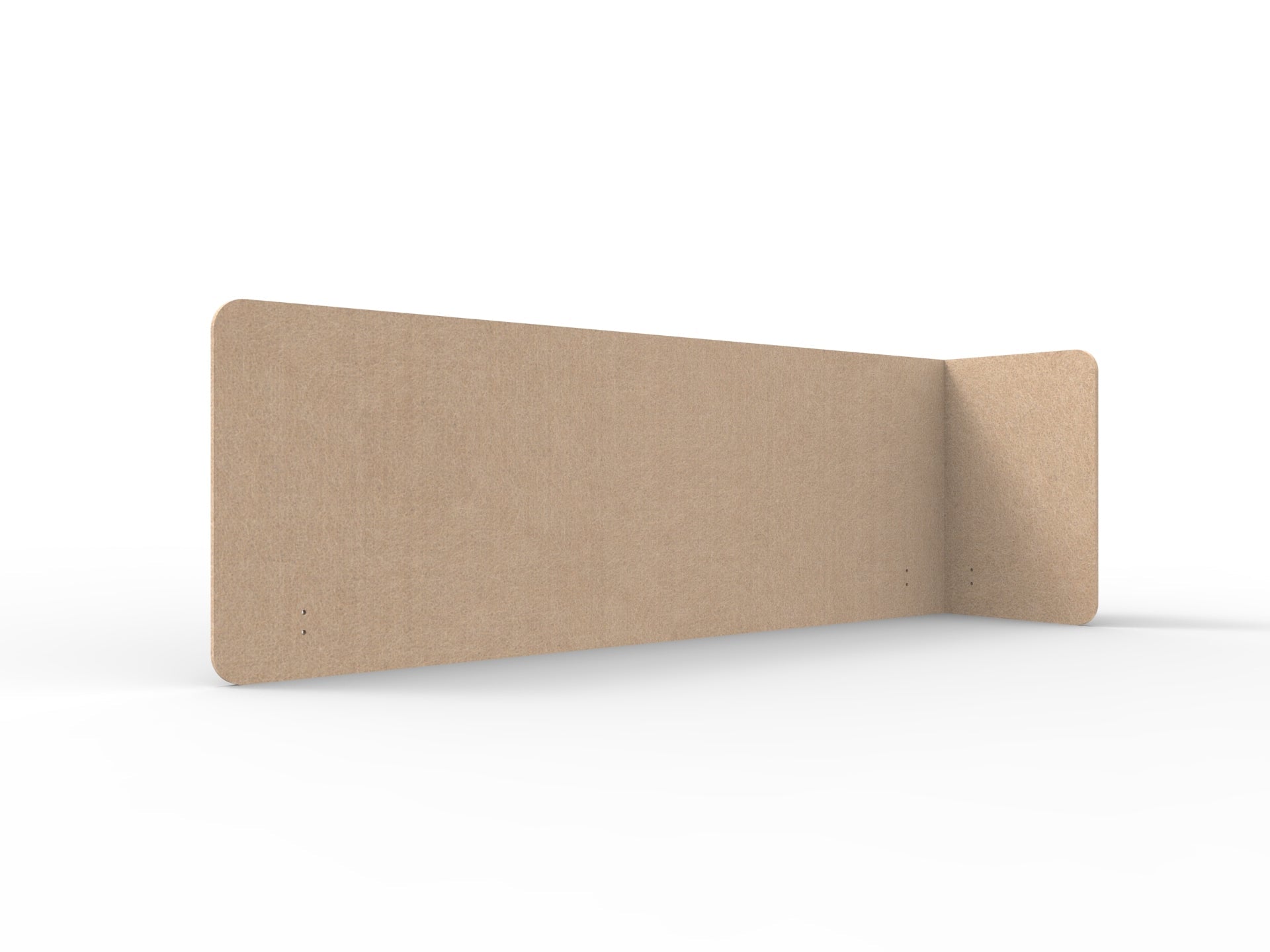 Acouline Single End Wrap Screen - 90 Deg. Cut Right Hand Return 2200mm W x 600mm H x 12mm T Clay | Office Furniture Designs