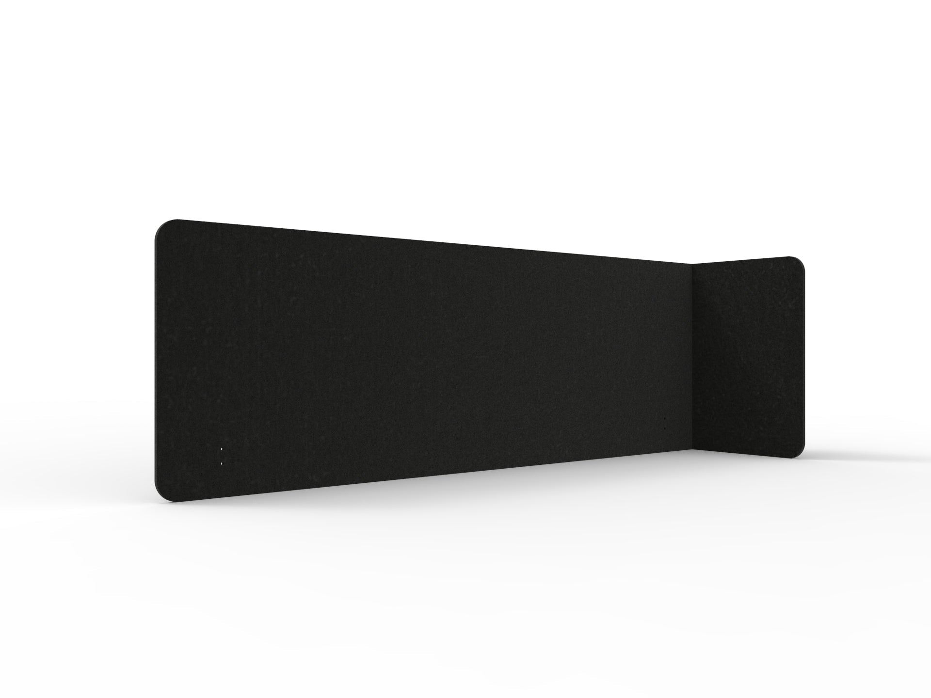 Acouline Single End Wrap Screen - 90 Deg. Cut Right Hand Return 2200mm W x 600mm H x 12mm T Coal | Office Furniture Designs
