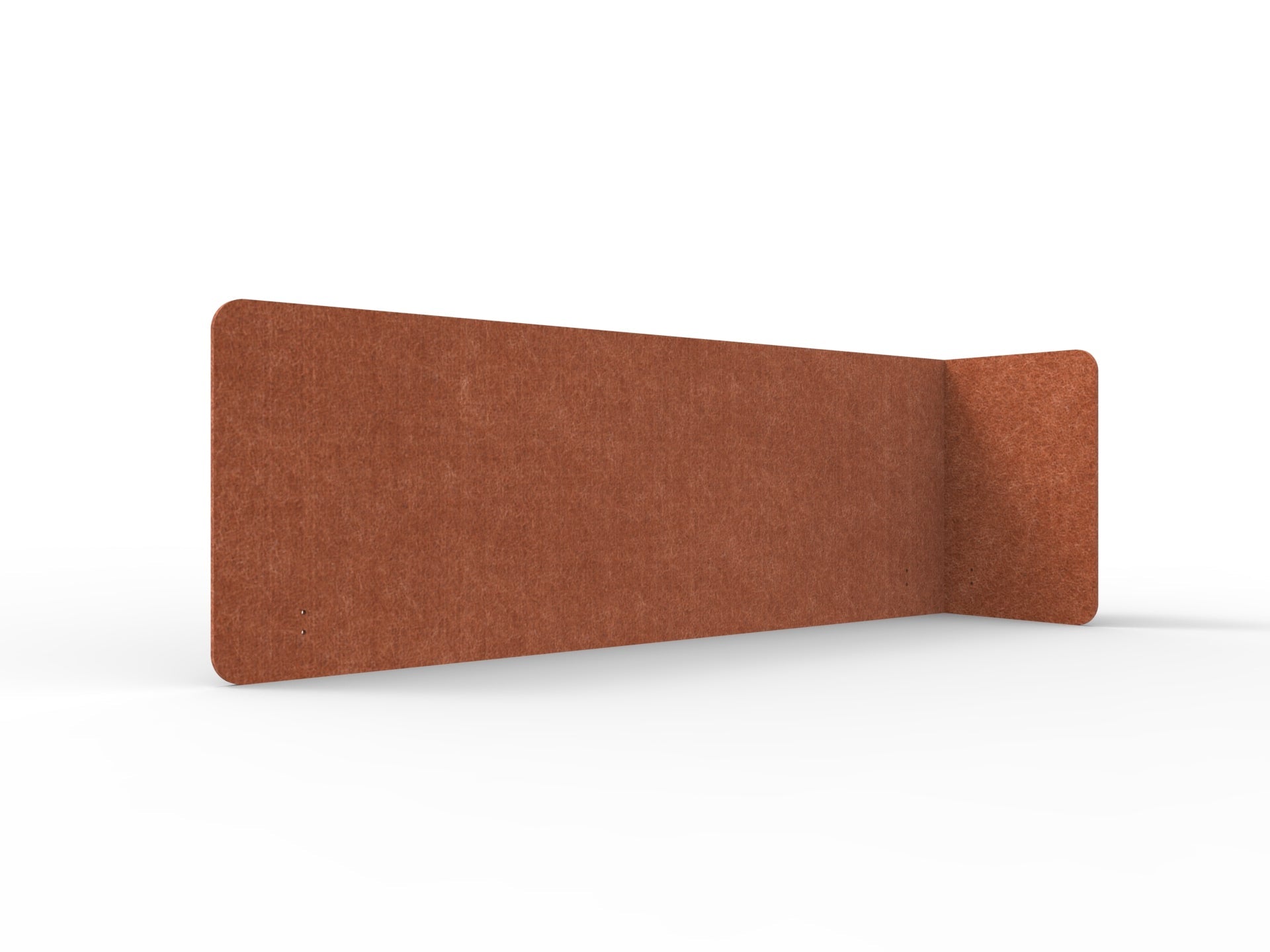 Acouline Single End Wrap Screen - 90 Deg. Cut Right Hand Return 2200mm W x 600mm H x 12mm T Ember | Office Furniture Designs