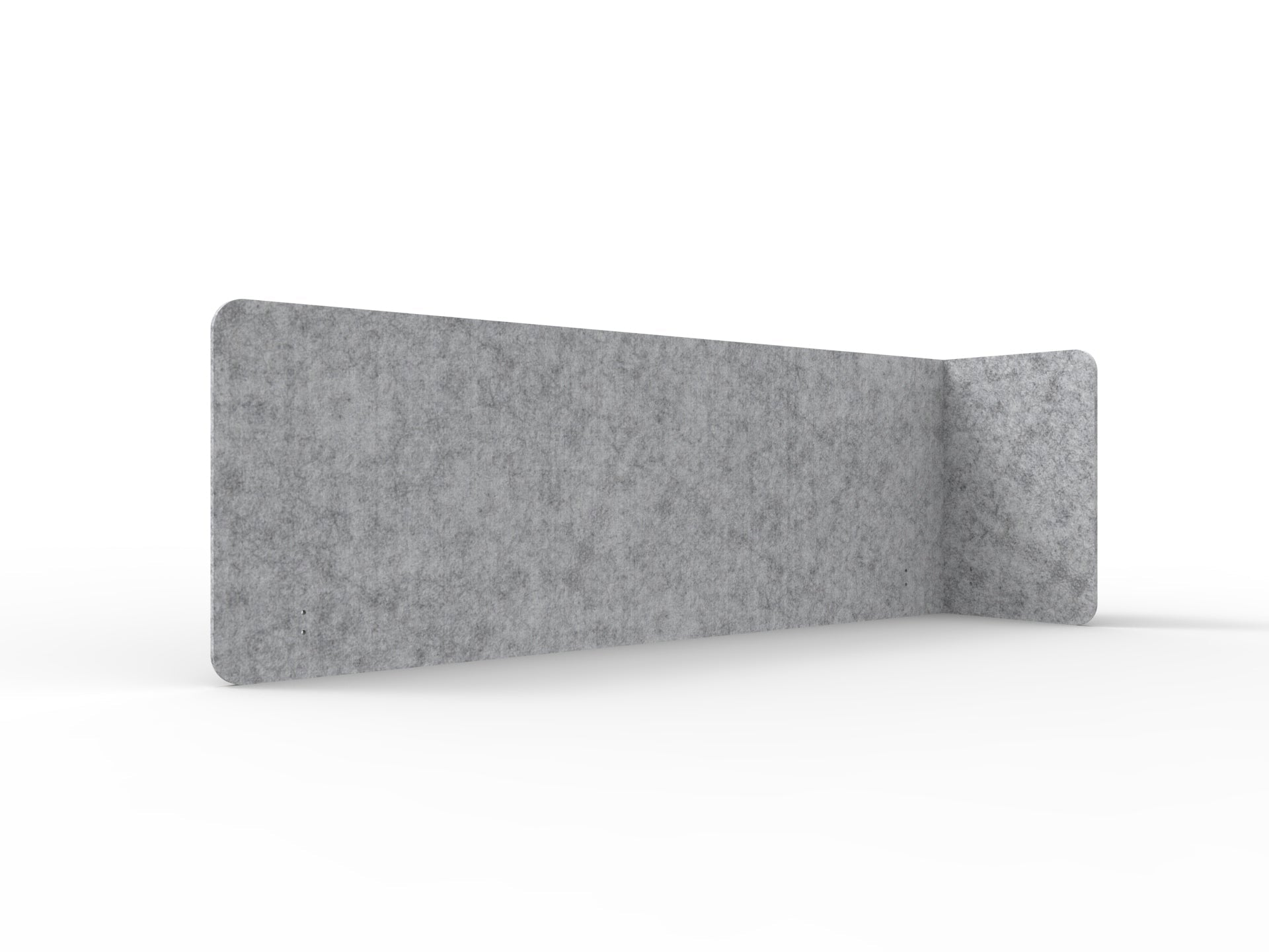 Acouline Single End Wrap Screen - 90 Deg. Cut Right Hand Return 2200mm W x 600mm H x 12mm T Flint | Office Furniture Designs