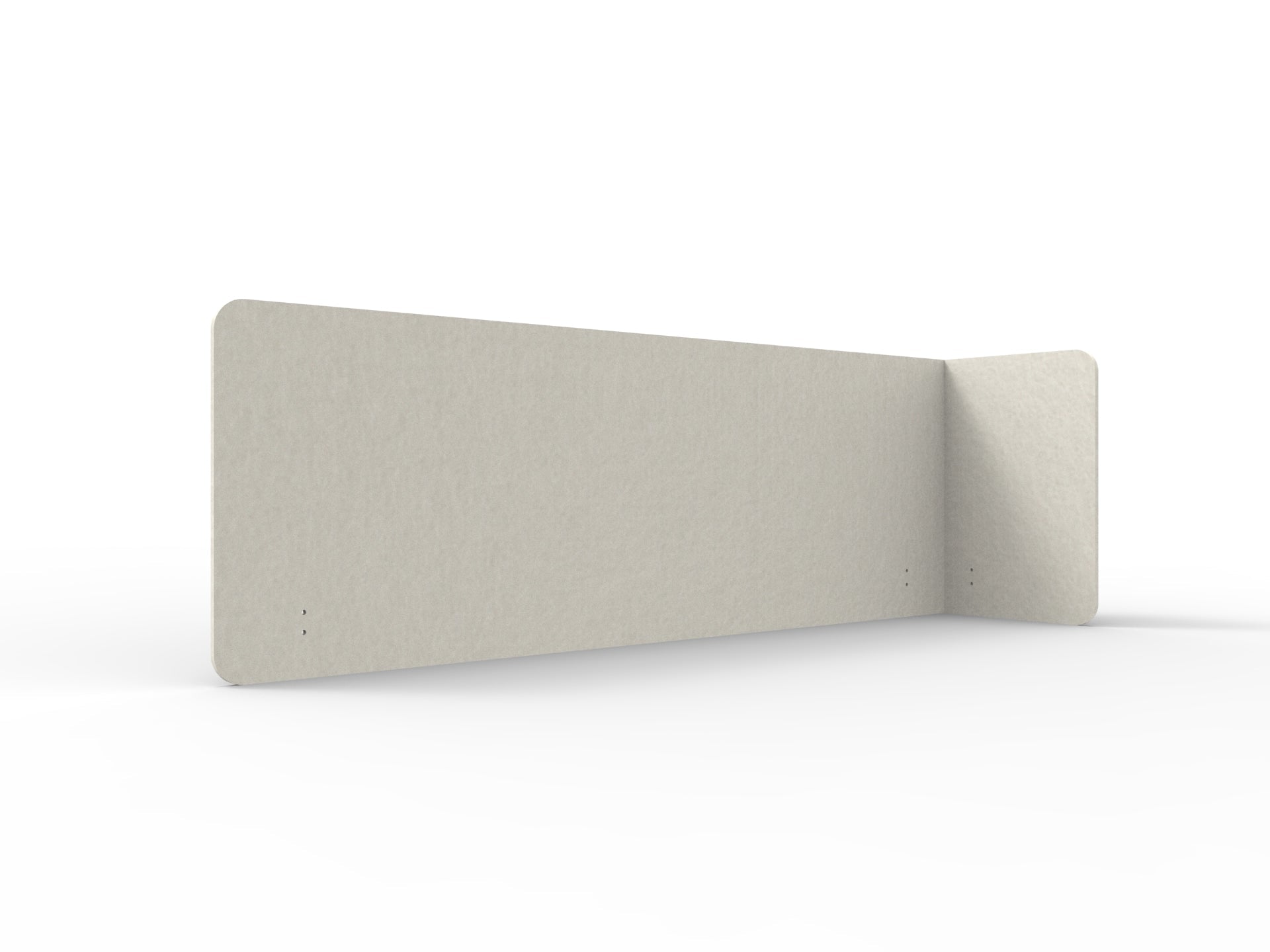 Acouline Single End Wrap Screen - 90 Deg. Cut Right Hand Return 2200mm W x 600mm H x 12mm T Frost | Office Furniture Designs