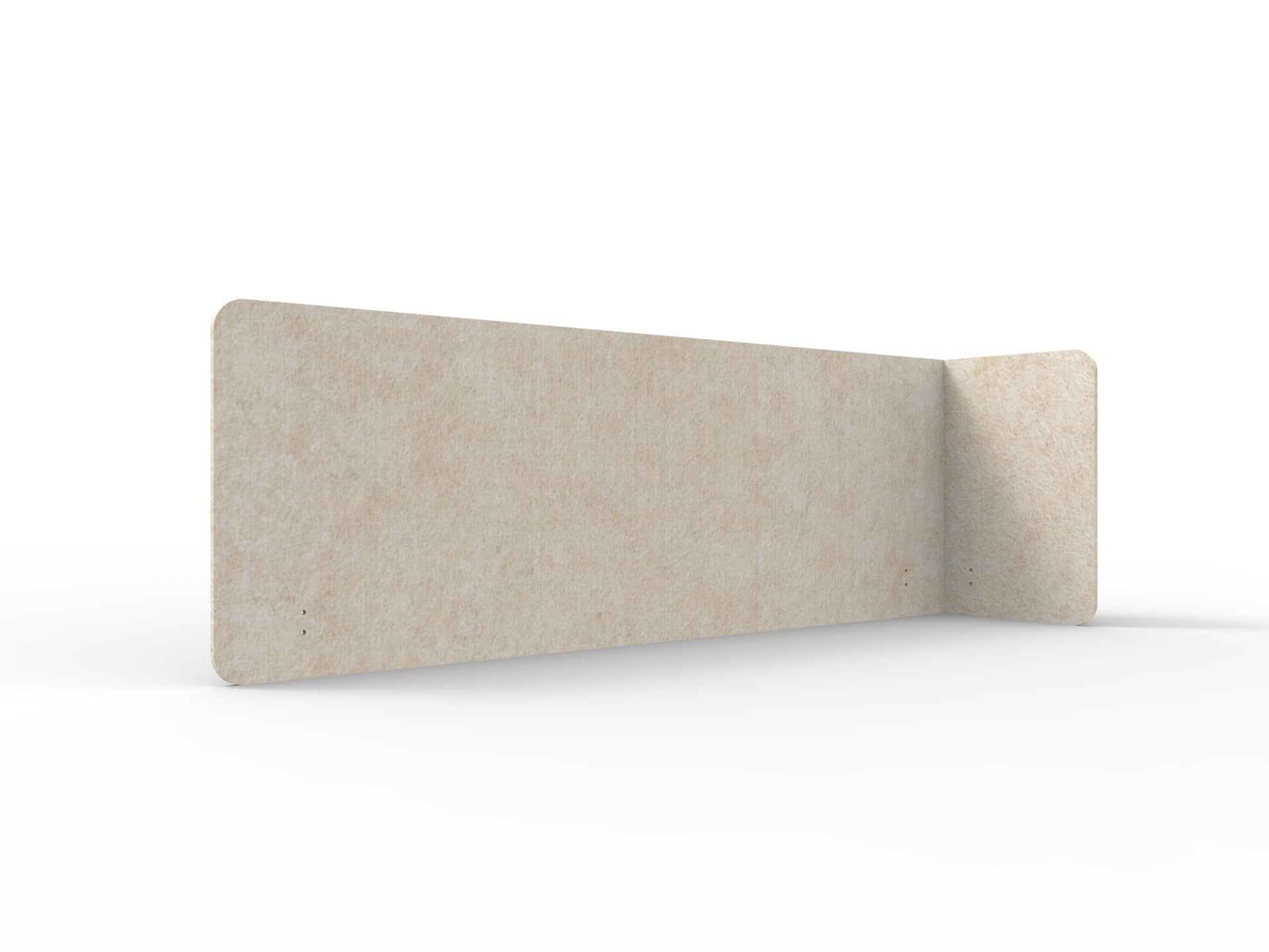 Acouline Single End Wrap Screen - 90 Deg. Cut Right Hand Return 2200mm W x 600mm H x 12mm T Truffle | Office Furniture Designs