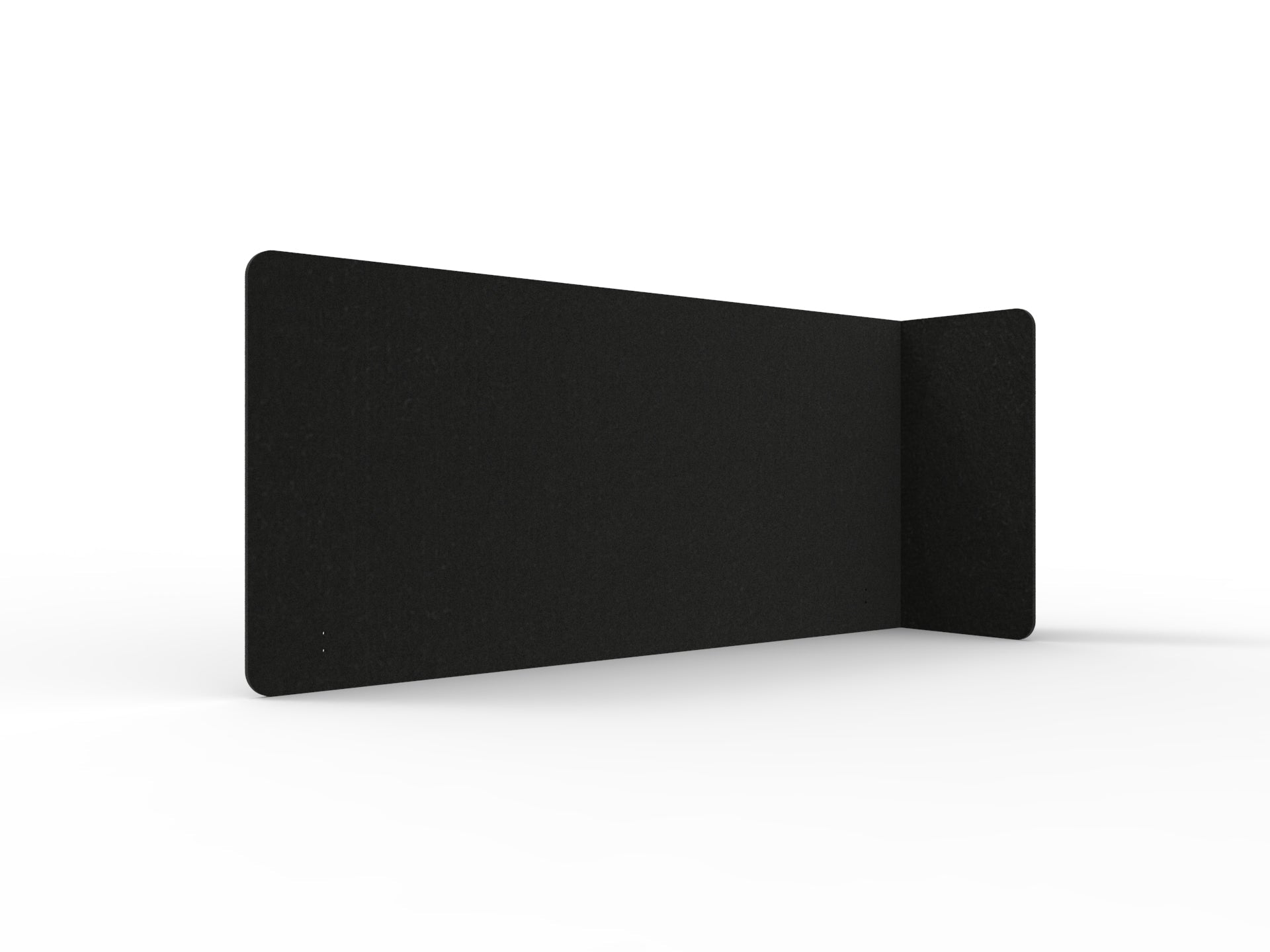 Acouline Single End Wrap Screen - 90 Deg. Cut Right Hand Return 2200mm W x 800mm H x 12mm T Coal | Office Furniture Designs