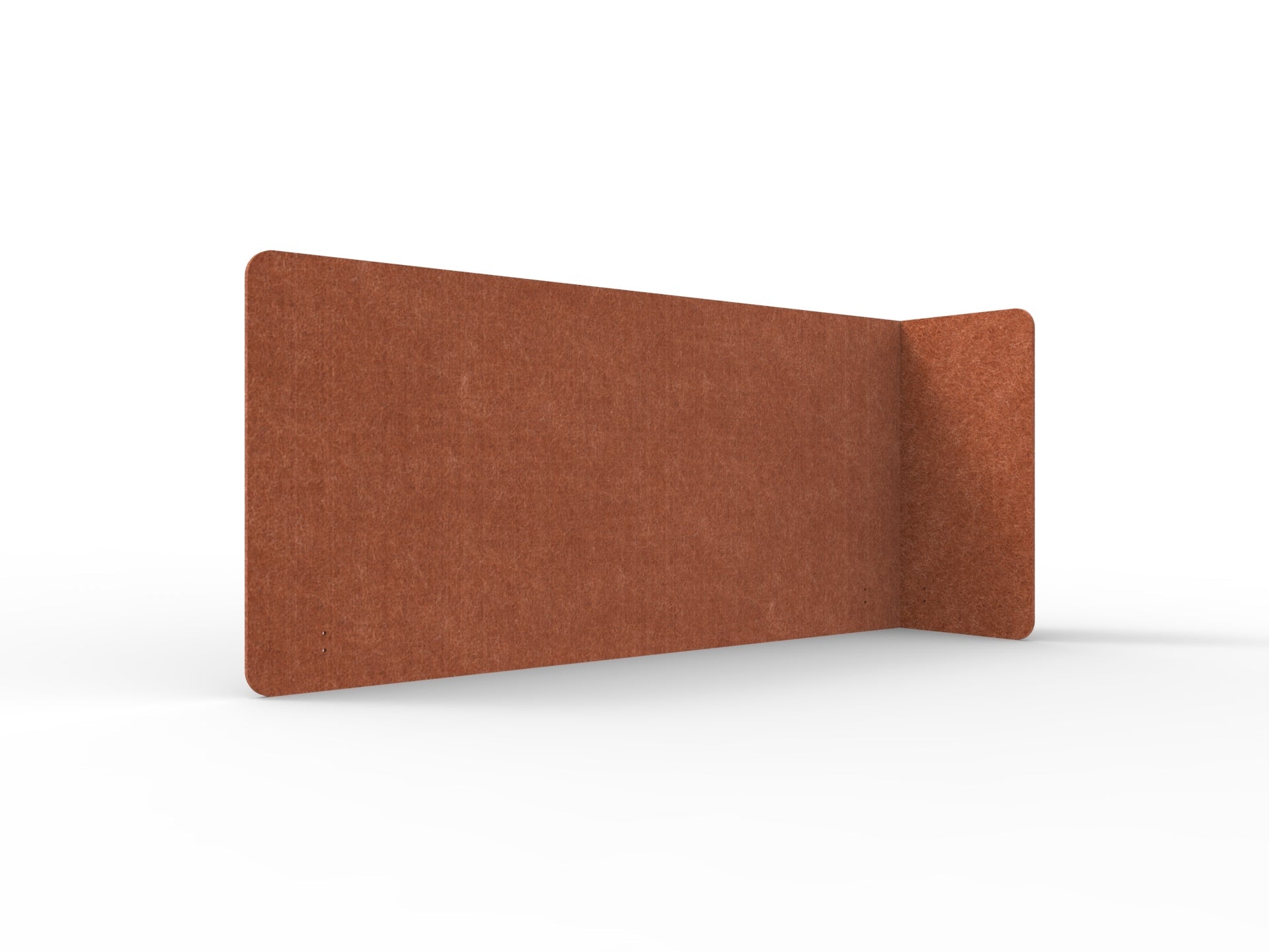 Acouline Single End Wrap Screen - 90 Deg. Cut Right Hand Return 2200mm W x 800mm H x 12mm T Ember | Office Furniture Designs