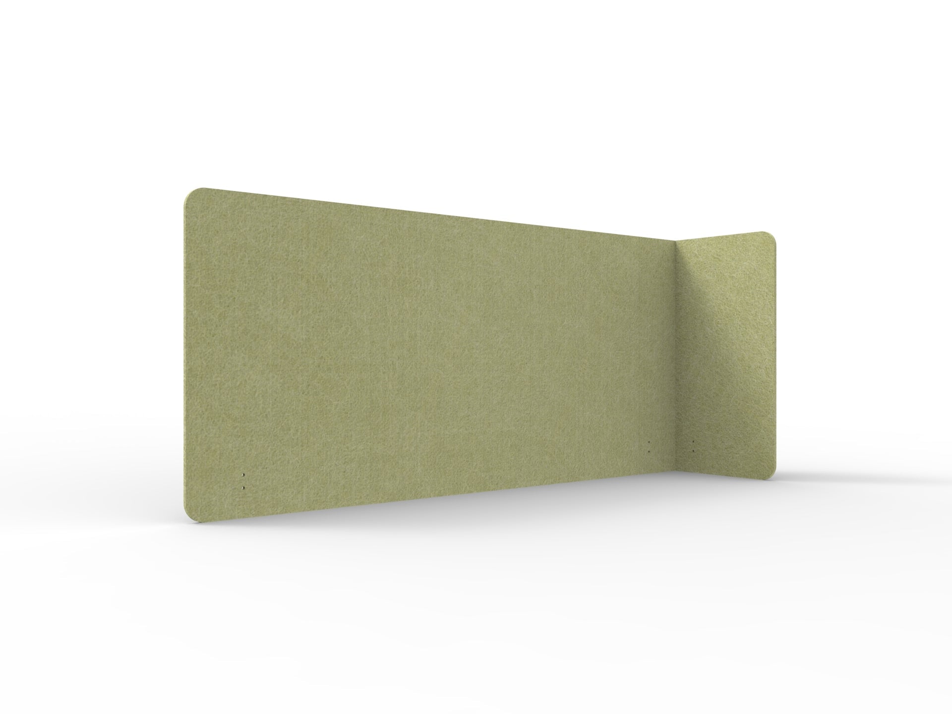 Acouline Single End Wrap Screen - 90 Deg. Cut Right Hand Return 2200mm W x 800mm H x 12mm T Fern | Office Furniture Designs