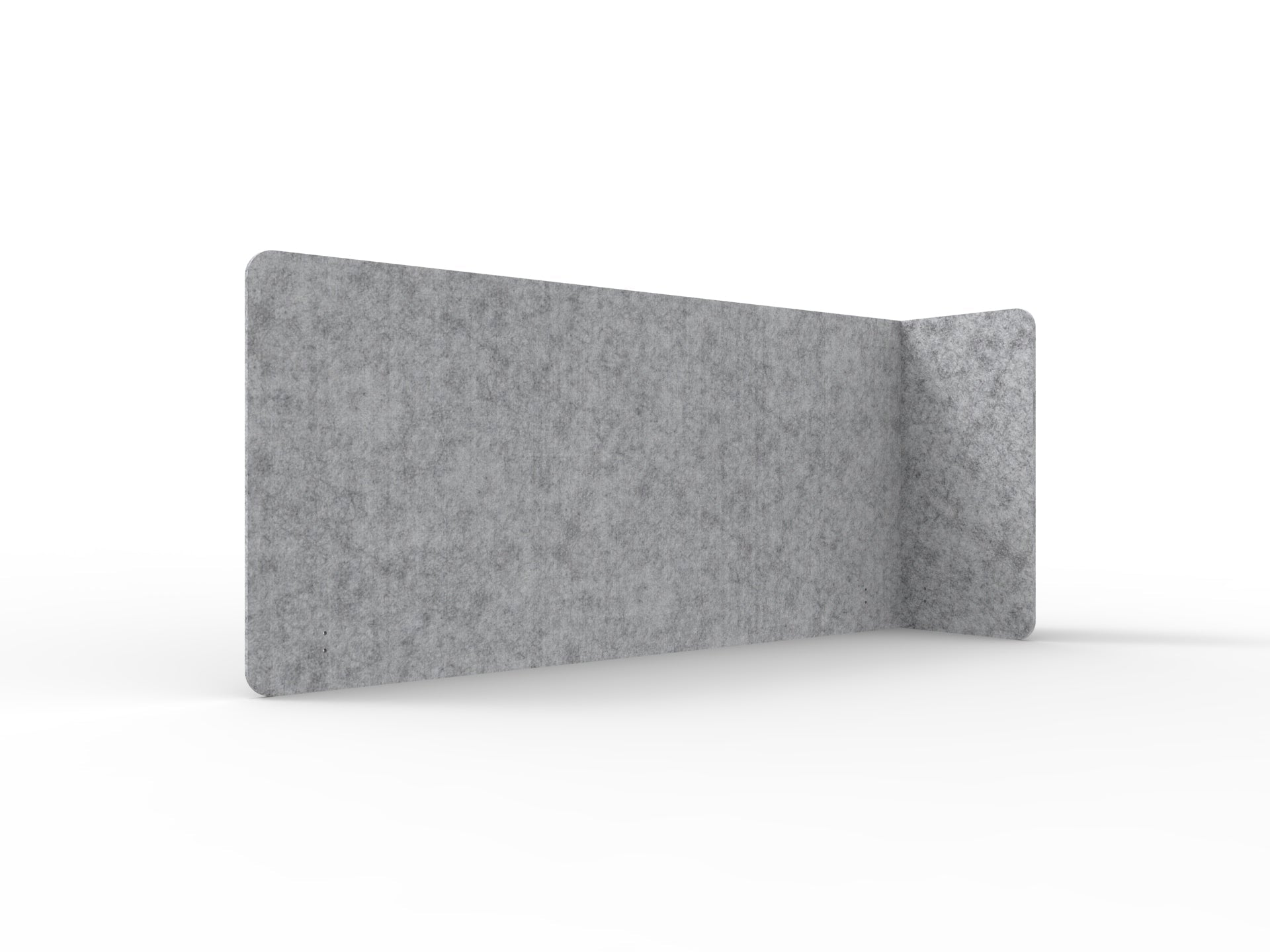 Acouline Single End Wrap Screen - 90 Deg. Cut Right Hand Return 2200mm W x 800mm H x 12mm T Flint | Office Furniture Designs