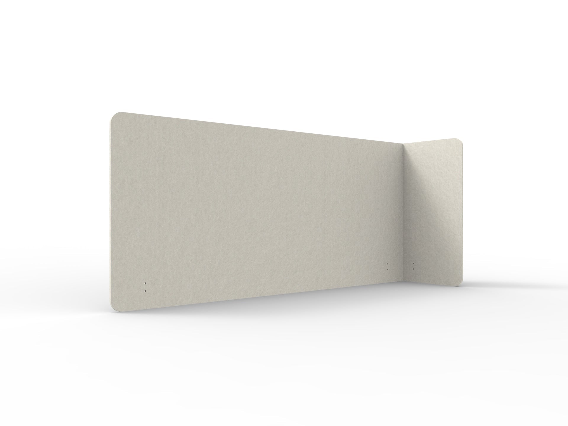 Acouline Single End Wrap Screen - 90 Deg. Cut Right Hand Return 2200mm W x 800mm H x 12mm T Frost | Office Furniture Designs