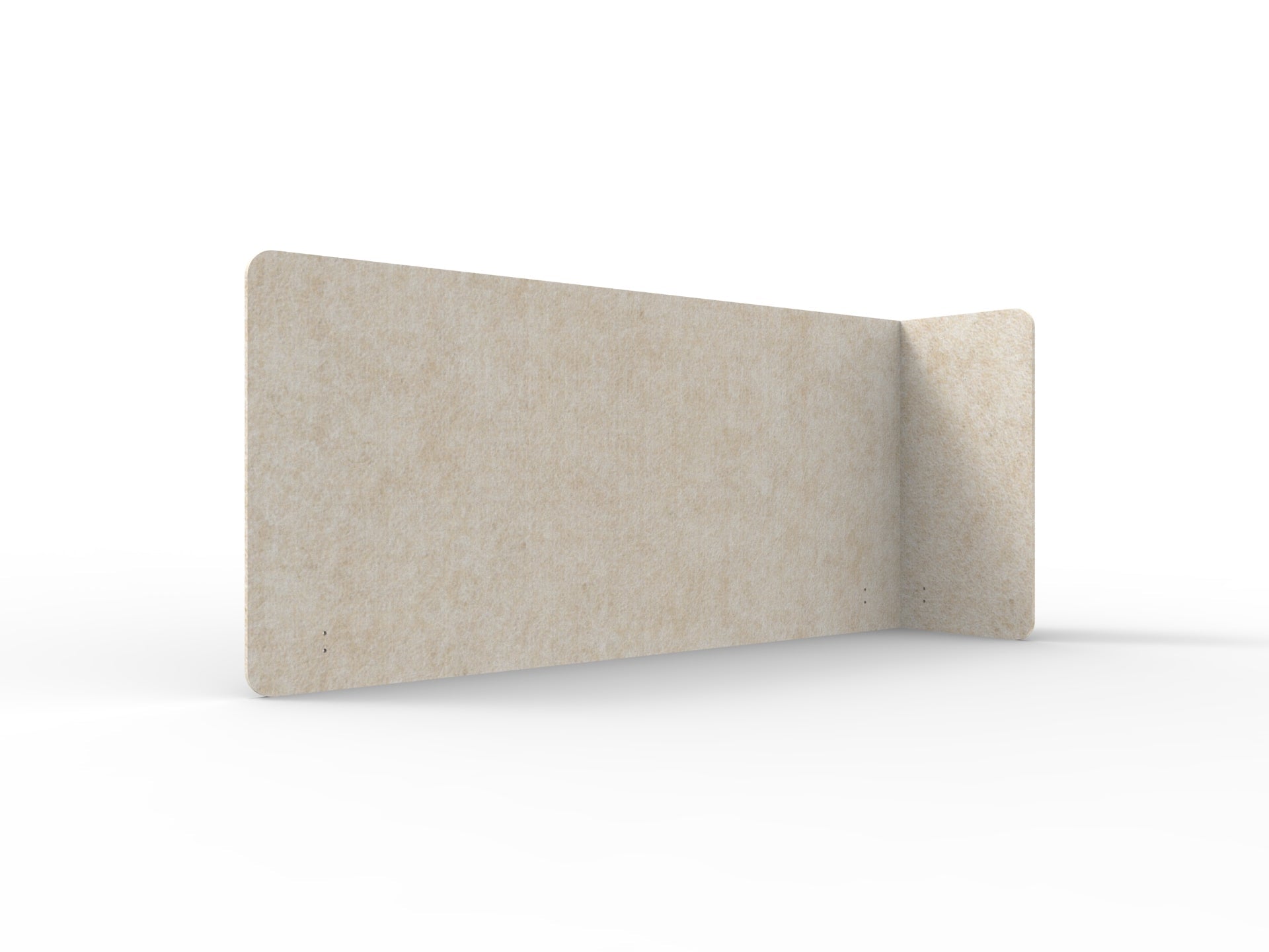 Acouline Single End Wrap Screen - 90 Deg. Cut Right Hand Return 2200mm W x 800mm H x 12mm T Truffle | Office Furniture Designs