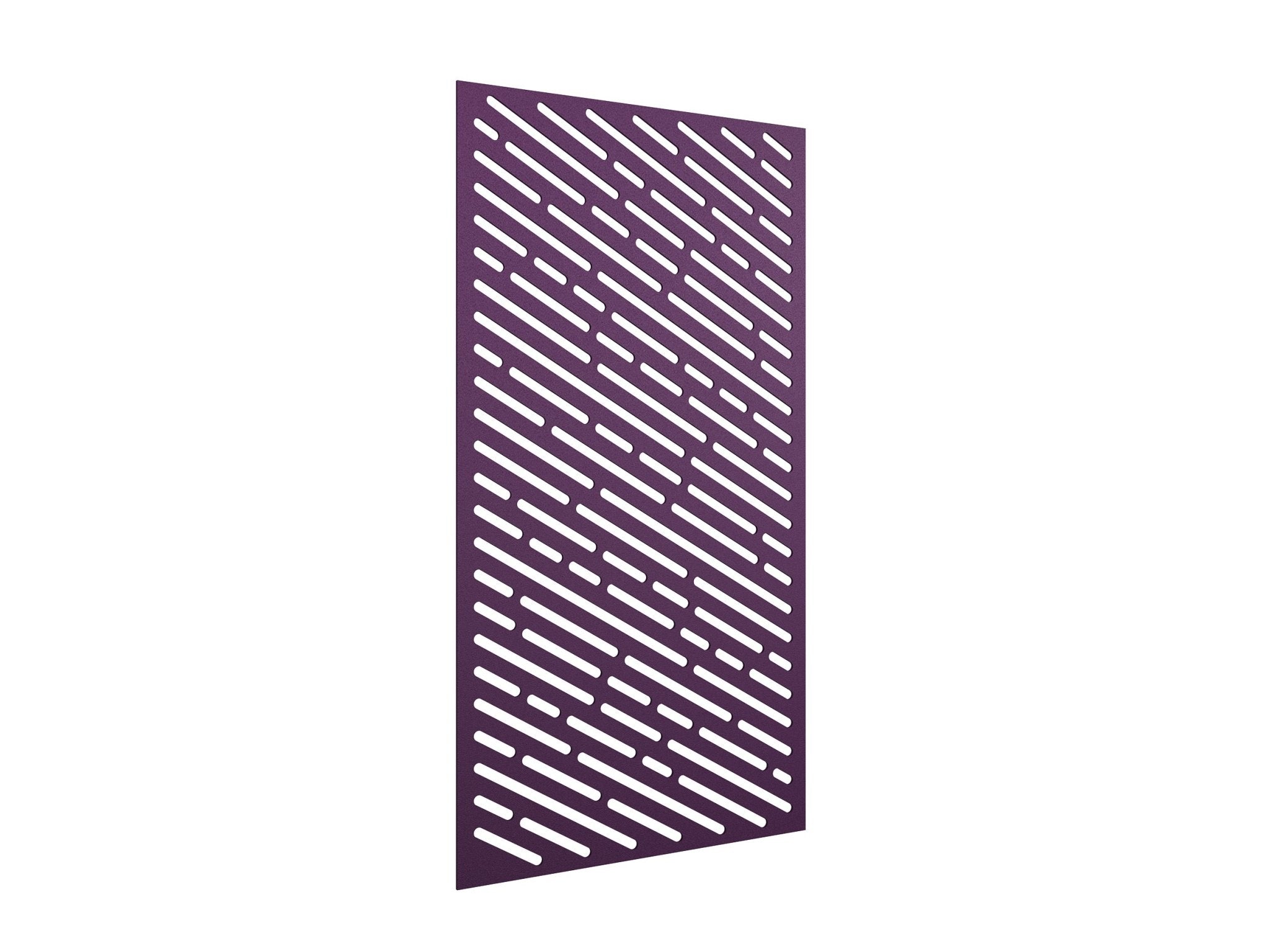 AcoustiQ Hanging Panels - Angle Slots Purple | Office Furniture Designs