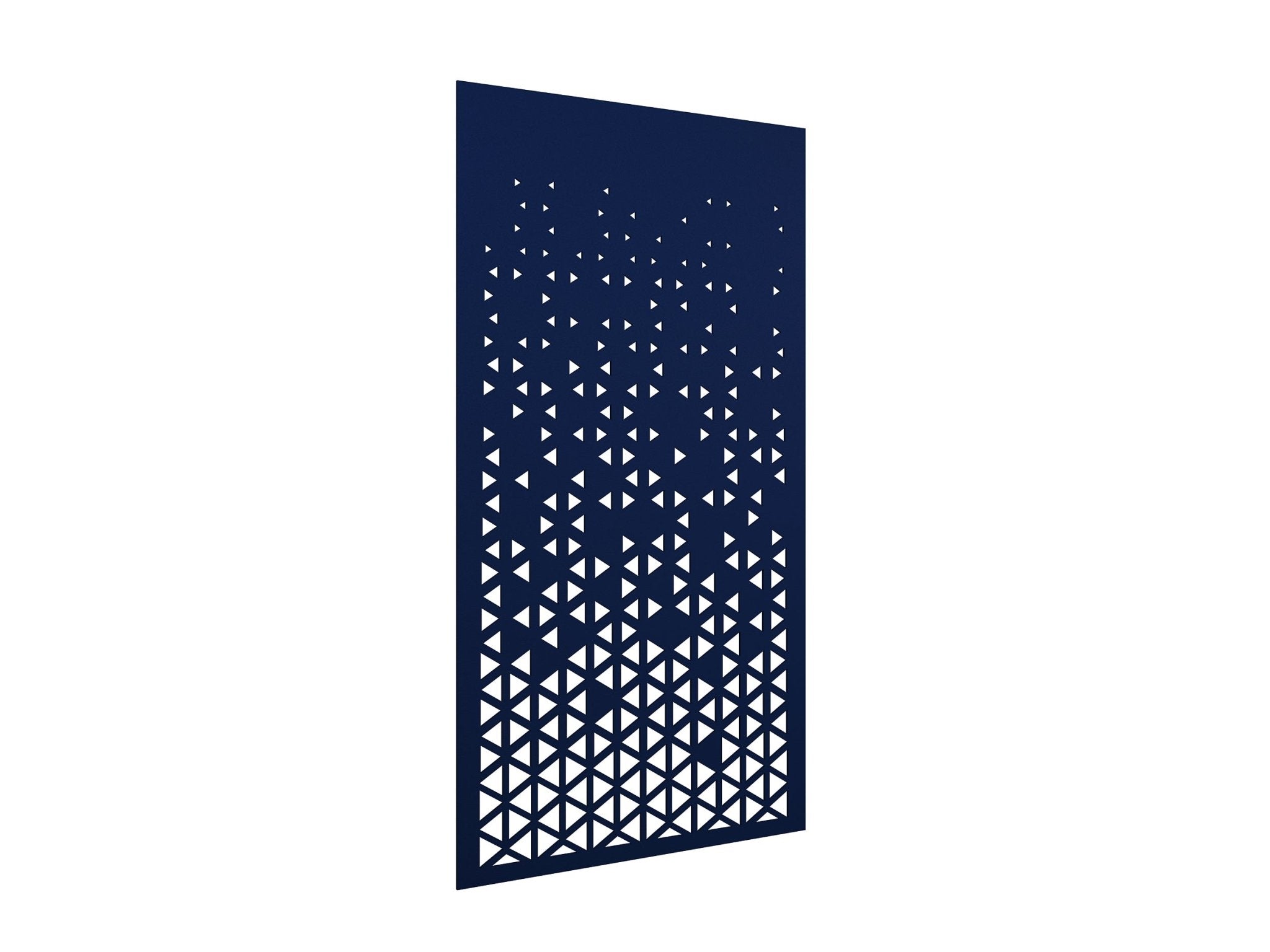 AcoustiQ Hanging Panels - Triangles Dark Blue | Office Furniture Designs