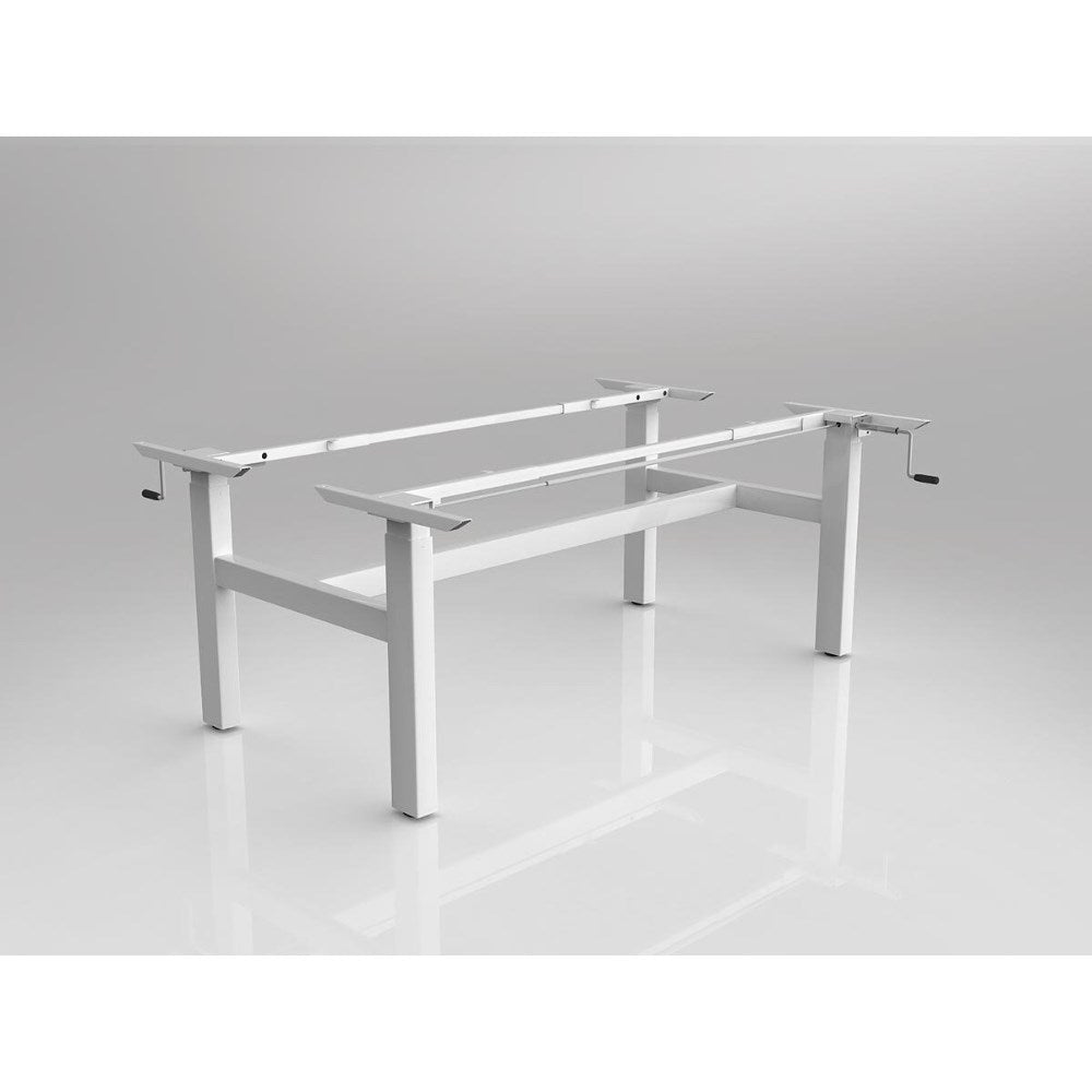 Agile Winder Adjustable Double Sided Frame Only 1800W x 750 - 900mmD White - Office Furniture Designs