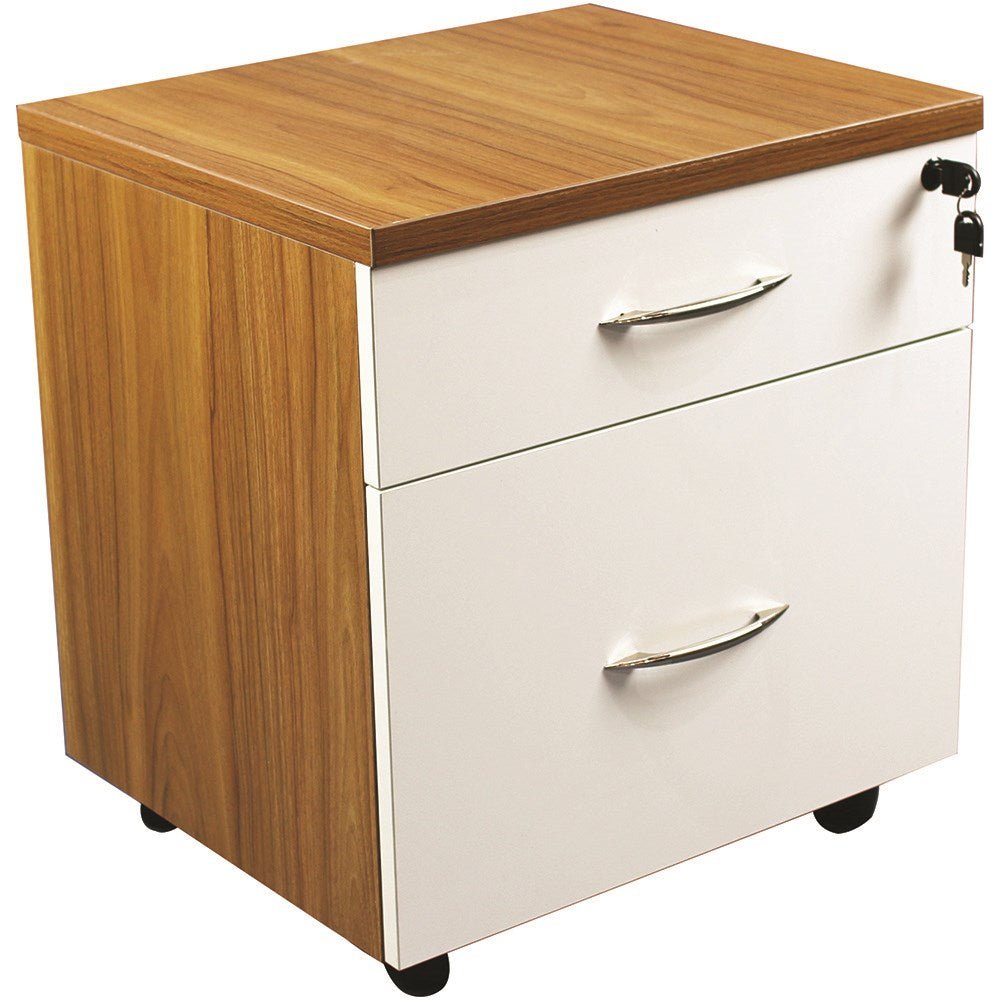 Arbor Mobile Pedestal 1 Drawer 1 File 520W x 440D x 570mmH American Walnut 520W x 440D x 570H American Walnut | Office Furniture Designs