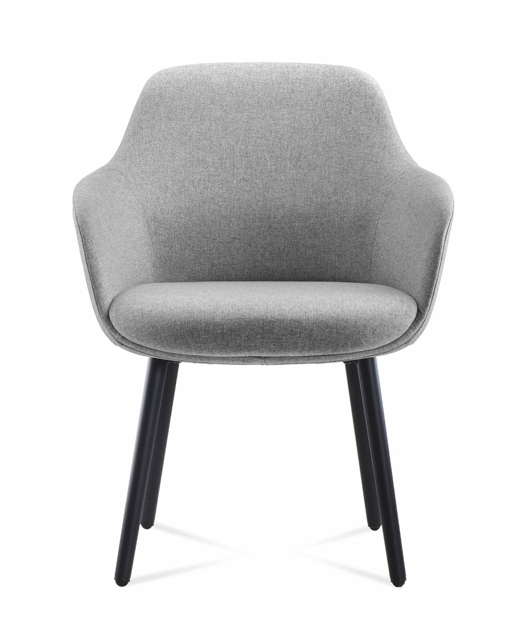 Aspen Chair 4-Leg Light Grey Black Powdercoat | Office Furniture Designs