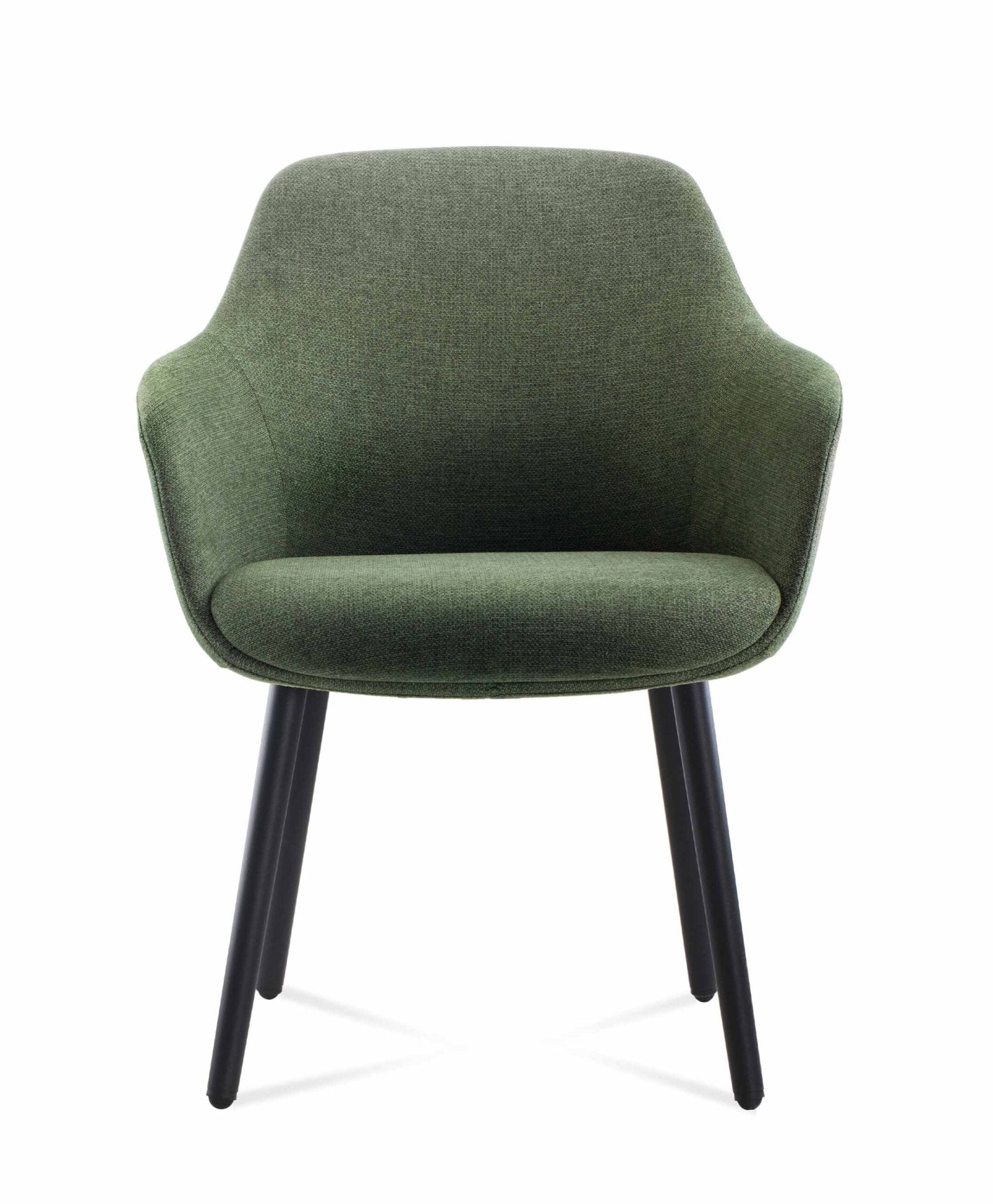 Aspen Chair 4-Leg Olive Black Powdercoat | Office Furniture Designs