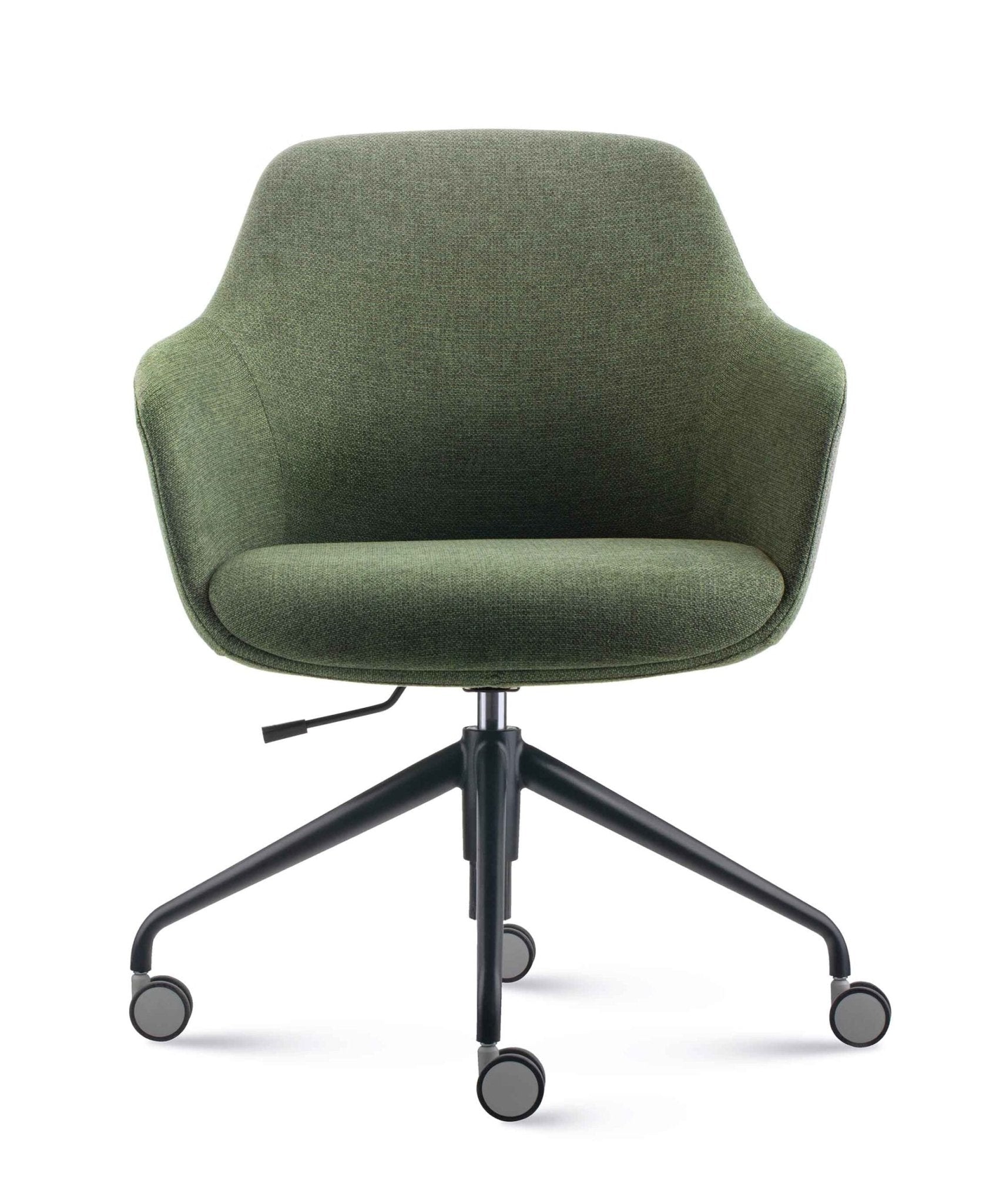 Aspen Chair Swivel Olive Black Powdercoat | Office Furniture Designs