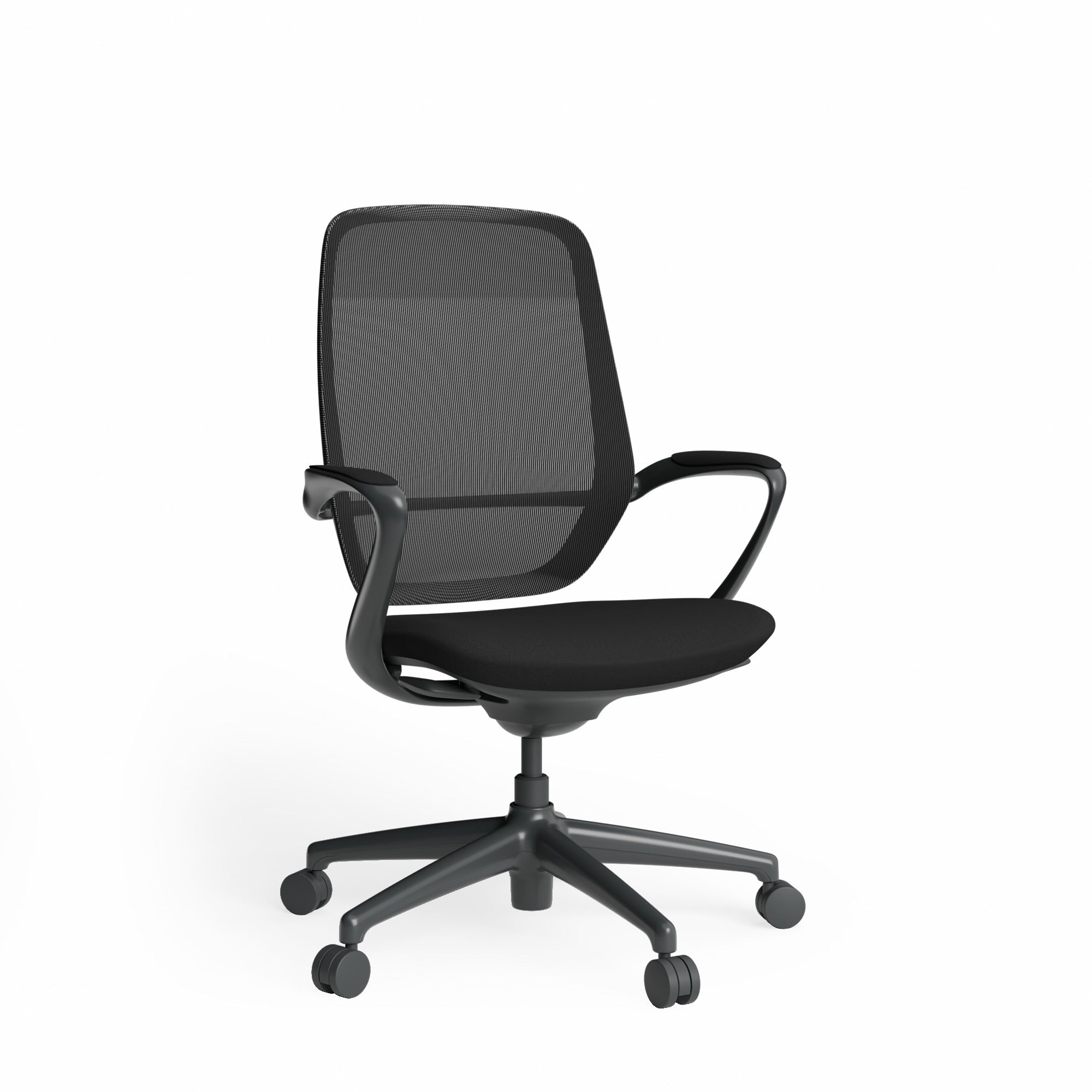 Astral Meeting Chair Black Mesh | Office Furniture Designs