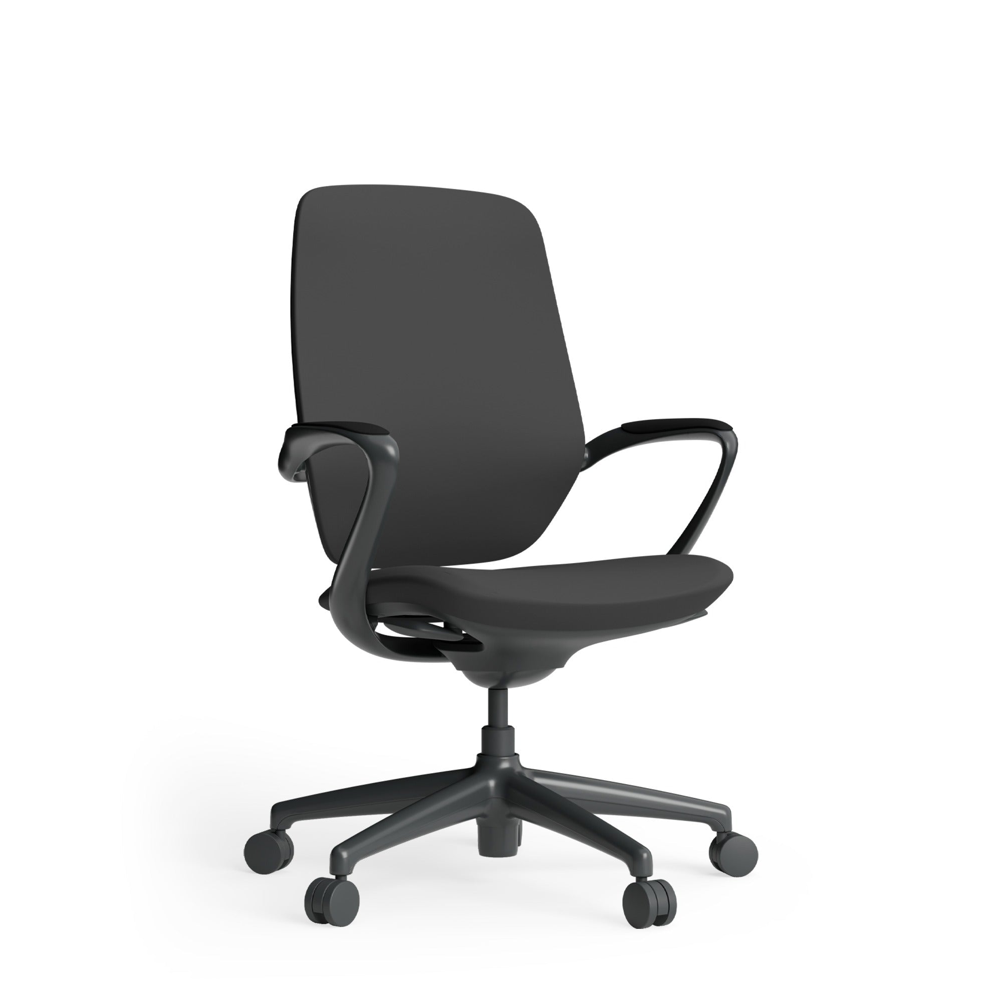 Astral Meeting Chair Black PU Leather | Office Furniture Designs