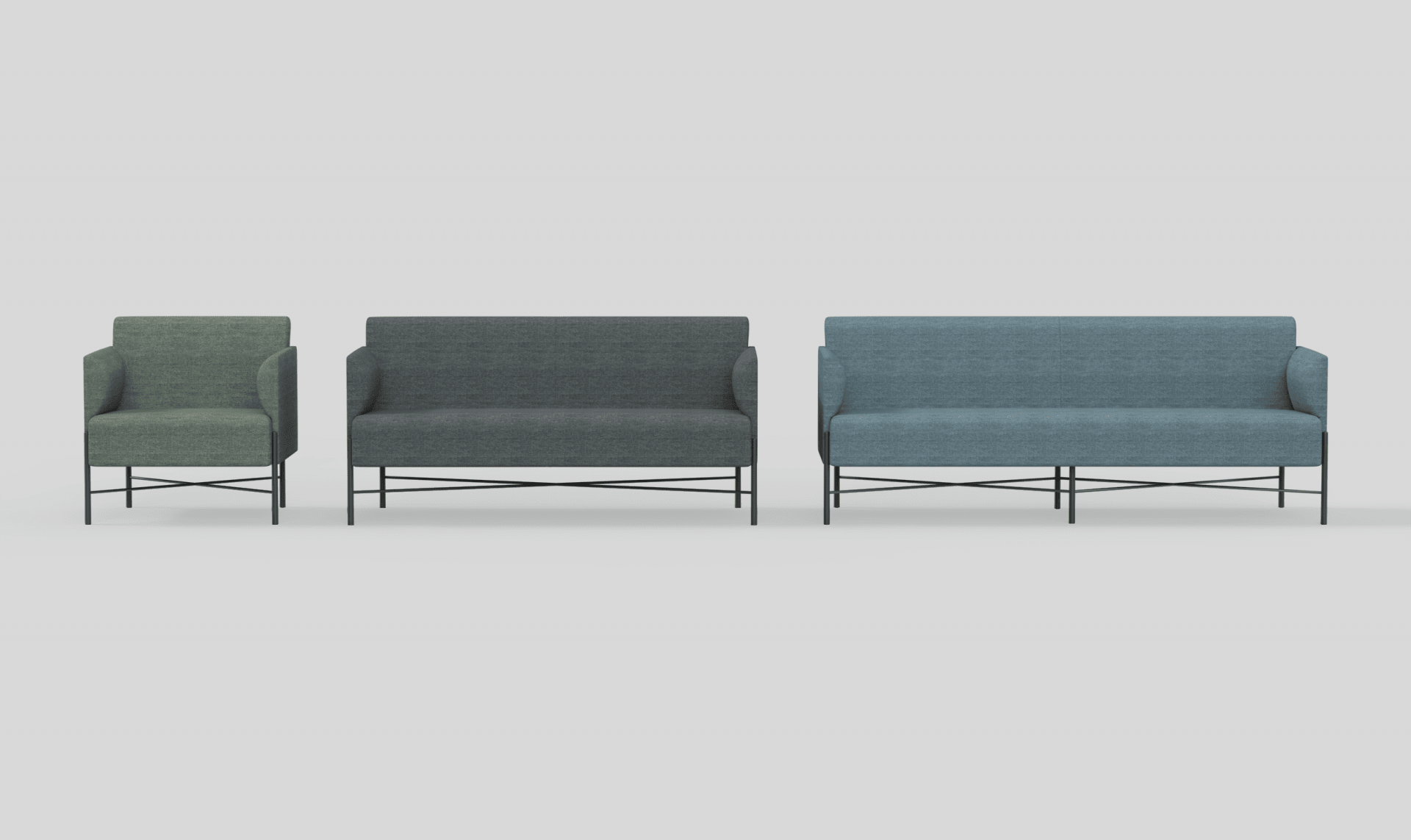 Avalon Sofa Series 2 Seater Dusty Grey | Office Furniture Designs