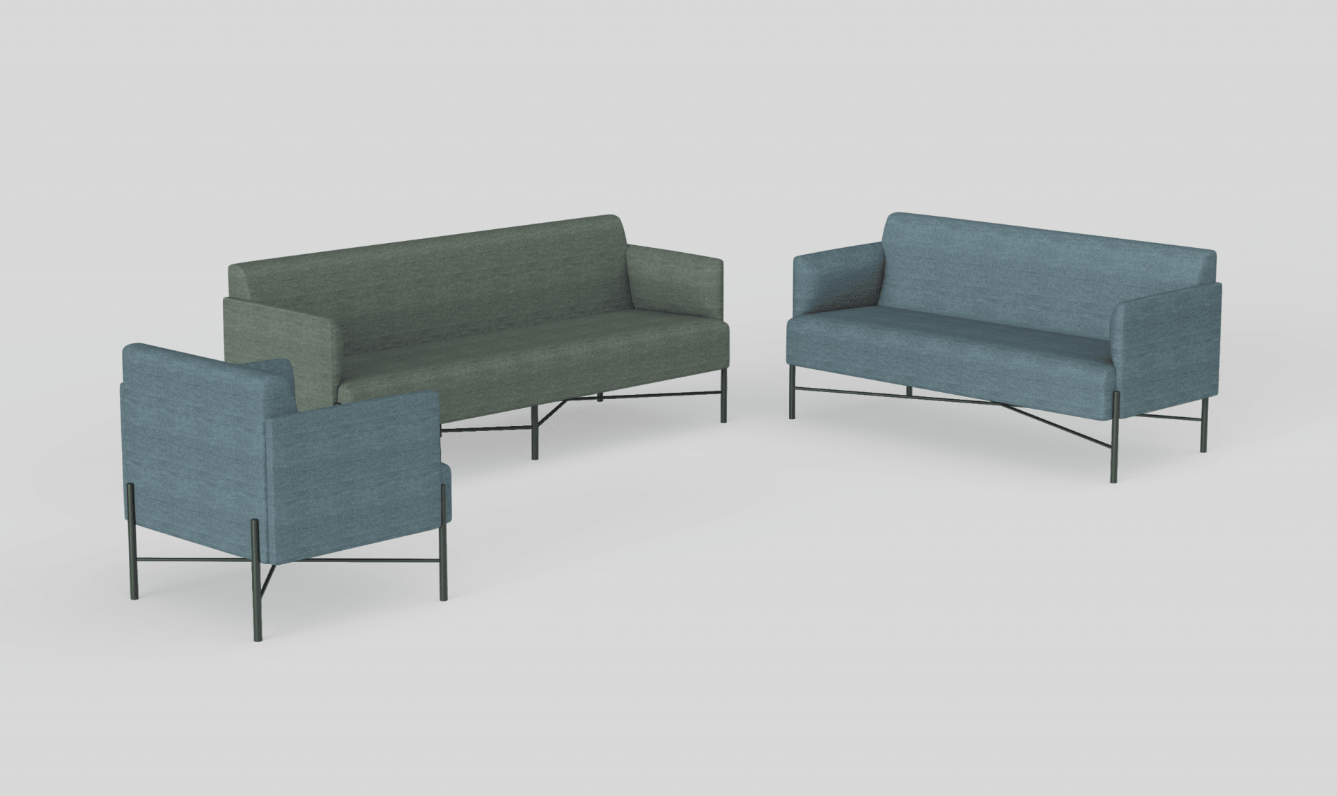 Avalon Sofa Series Armchair Dusty Grey | Office Furniture Designs