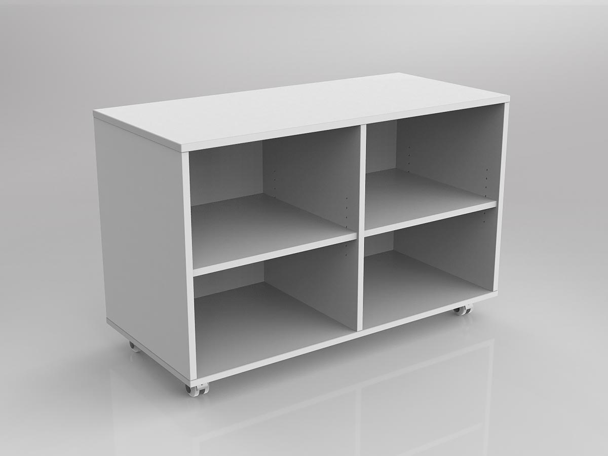 Axis Caddy Mobile Bookcase 2x Adjustable Shelves | Office Furniture Designs