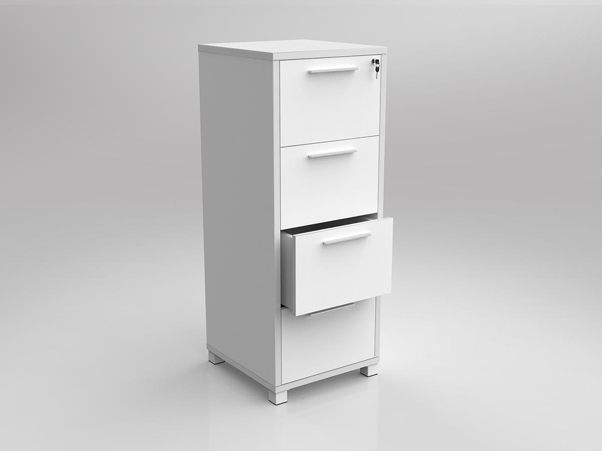 Axis Filing Cabinet 4 Drawer 1250 x 481 x 500mm | Office Furniture Designs