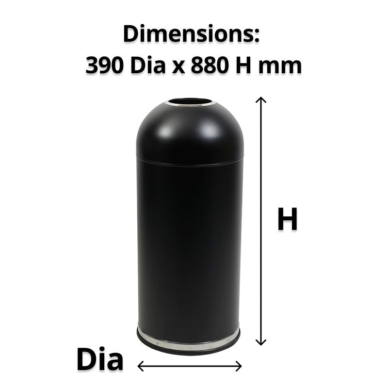 Black Bullet Bin 57L - Office Furniture Designs