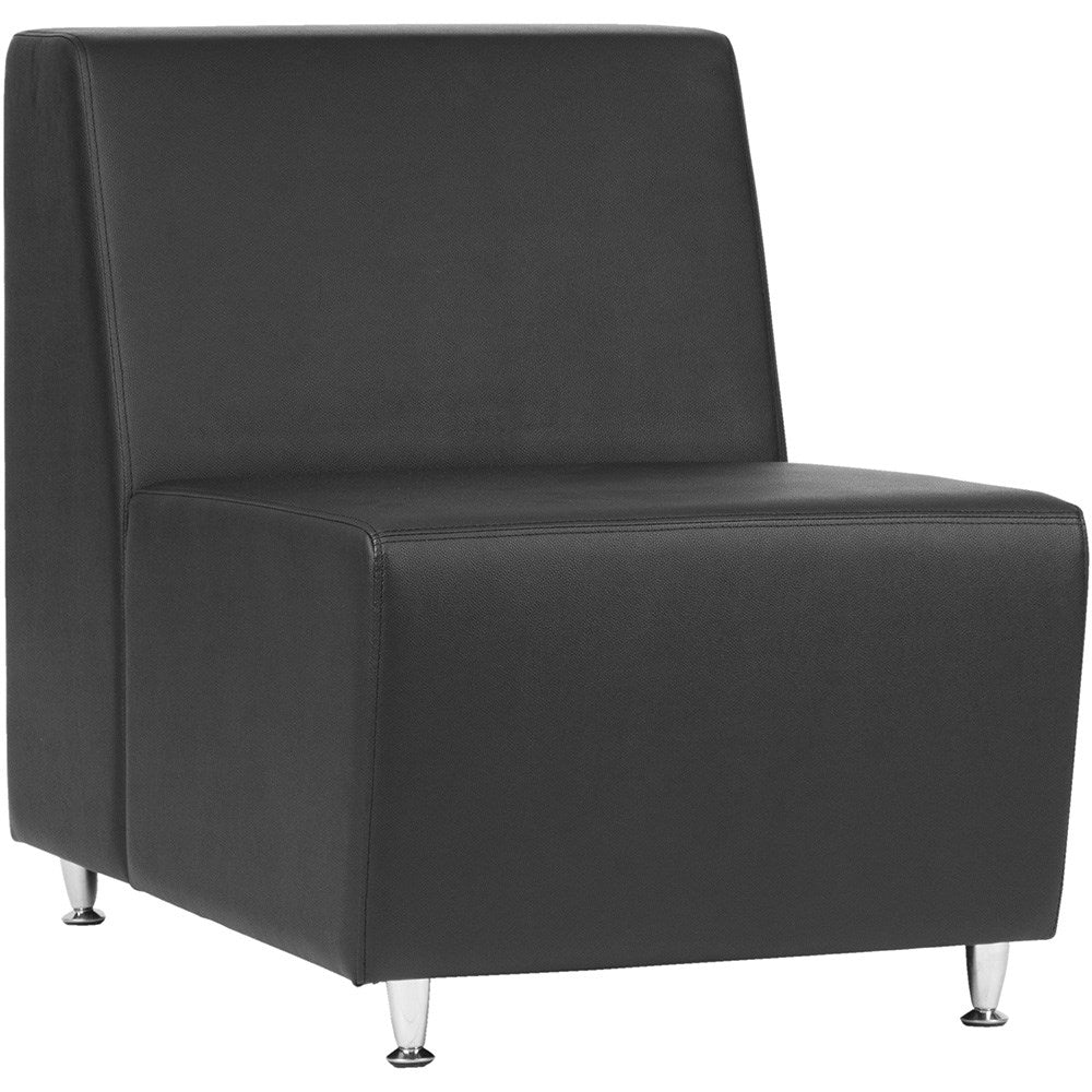 Blitz Lounge Chair 1 Seater 600W x 750D x 750mmH Black PU 600W x 750D x 750H Black | Office Furniture Designs
