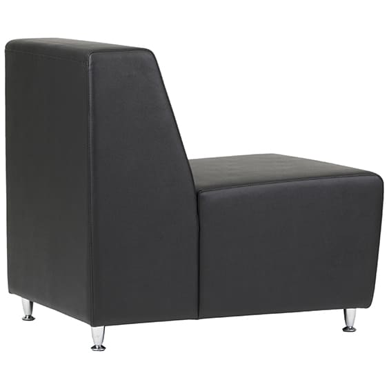 Blitz Lounge Chair 1 Seater Black PU | Office Furniture Designs