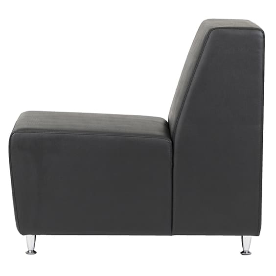 Blitz Lounge Chair 1 Seater Black PU | Office Furniture Designs