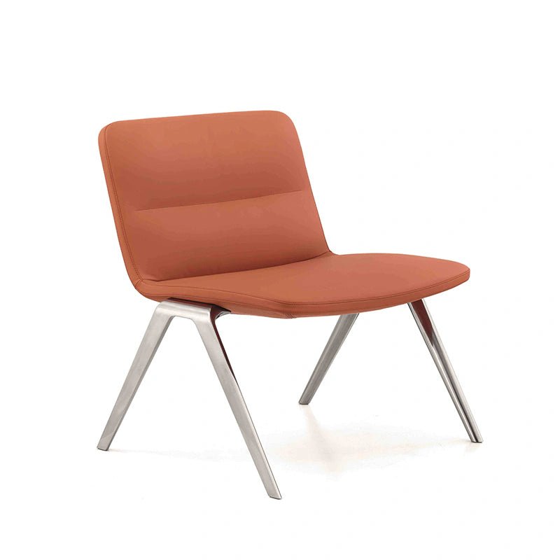 Bondi Medium Back Vinyl Leather Executive Chair Orange | Office Furniture Designs