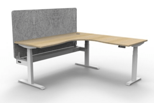 Boost+ Corner Workstation 1800/1500W x 750D x 1270H White & White Corner Workstation | Office Furniture Designs