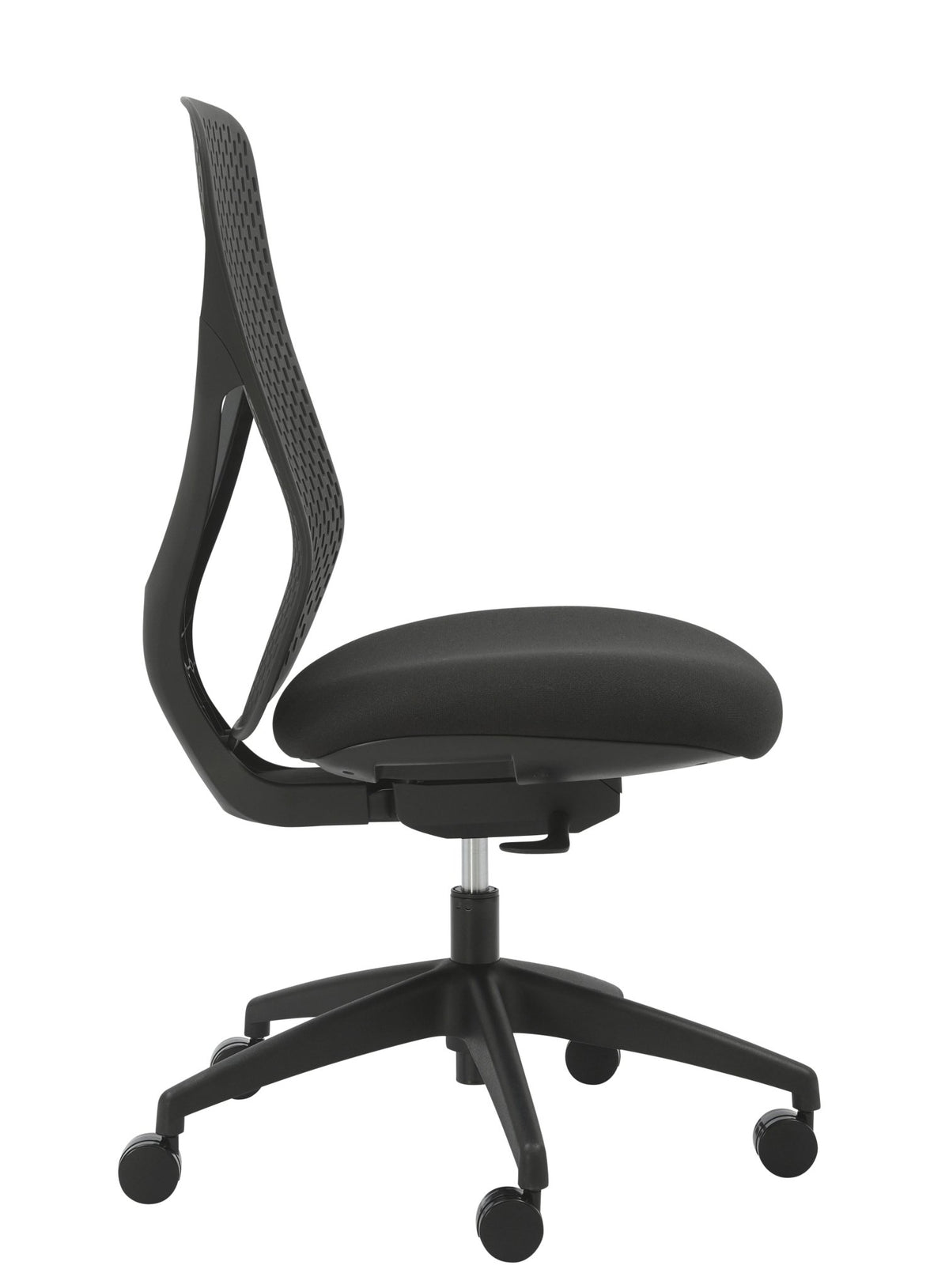 Buro Axon Chair Black Fabric/Black Frame No Arms | Office Furniture Designs
